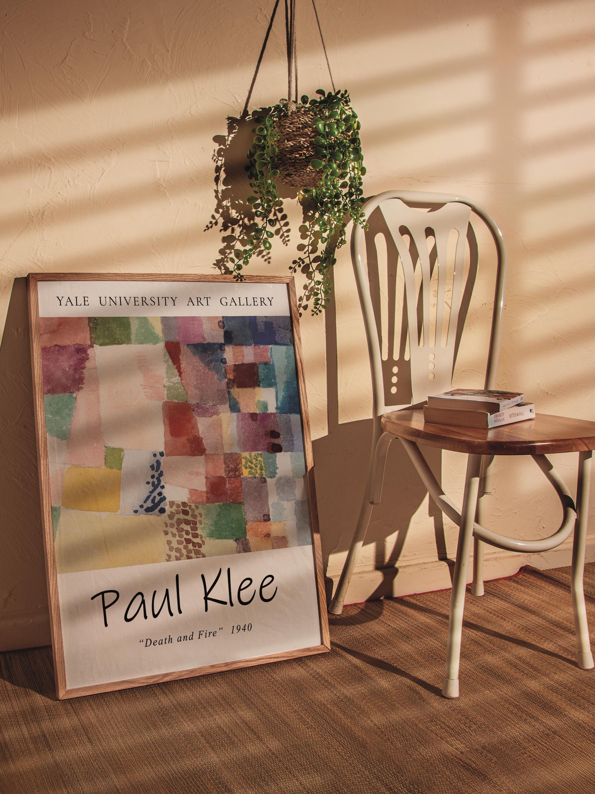 Paul Klee Tablo Seti, 3 Adet Ahşap Çerçeve ve Poster - Mutfak, Salon, Yatak Odası Duvar Dekoru