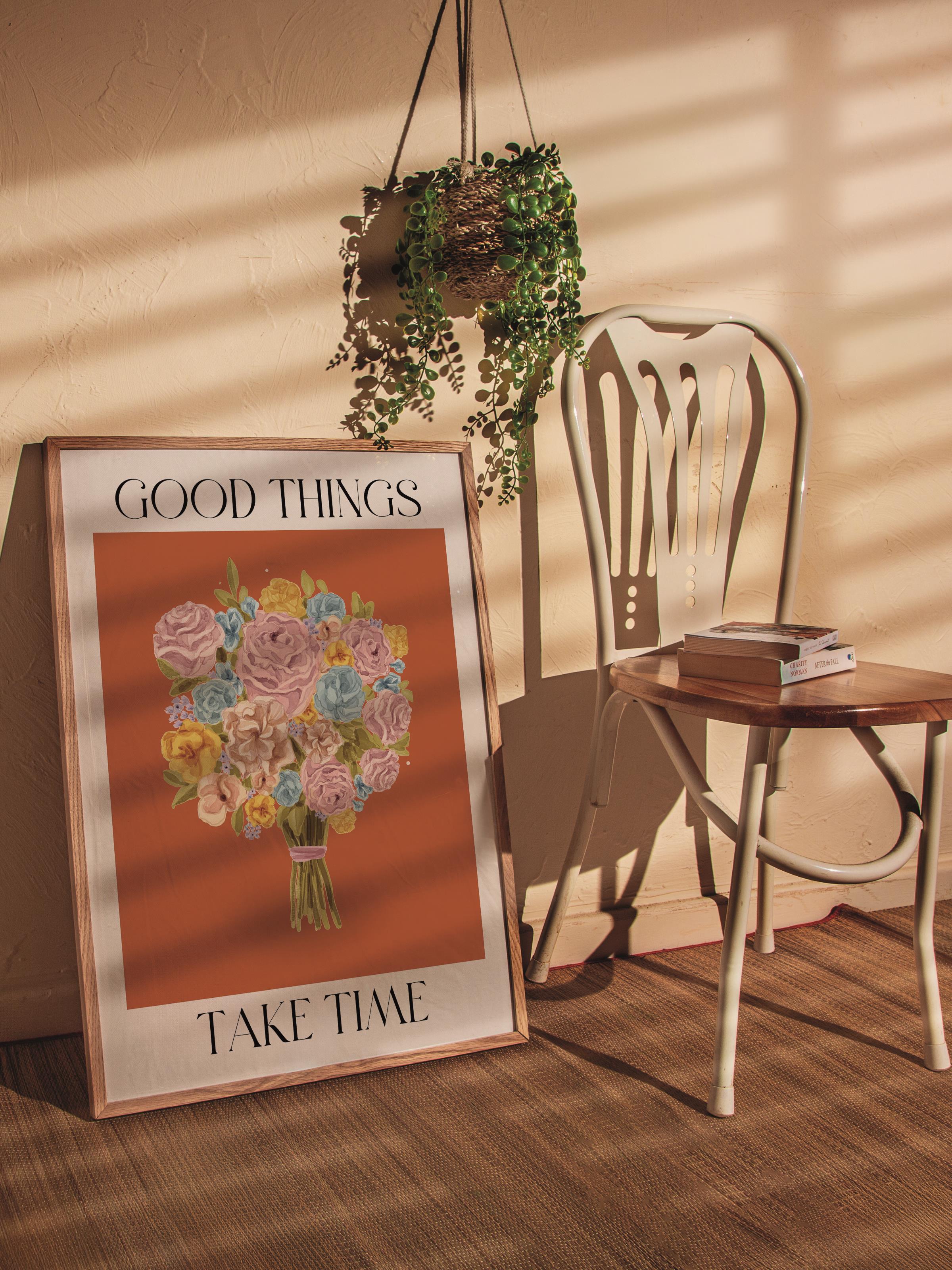 Maximalist Tablo Seti, 3 Adet Ahşap Çerçeve ve Poster - Yatak Odası, Mutfak, Salon Duvar Dekorasyon