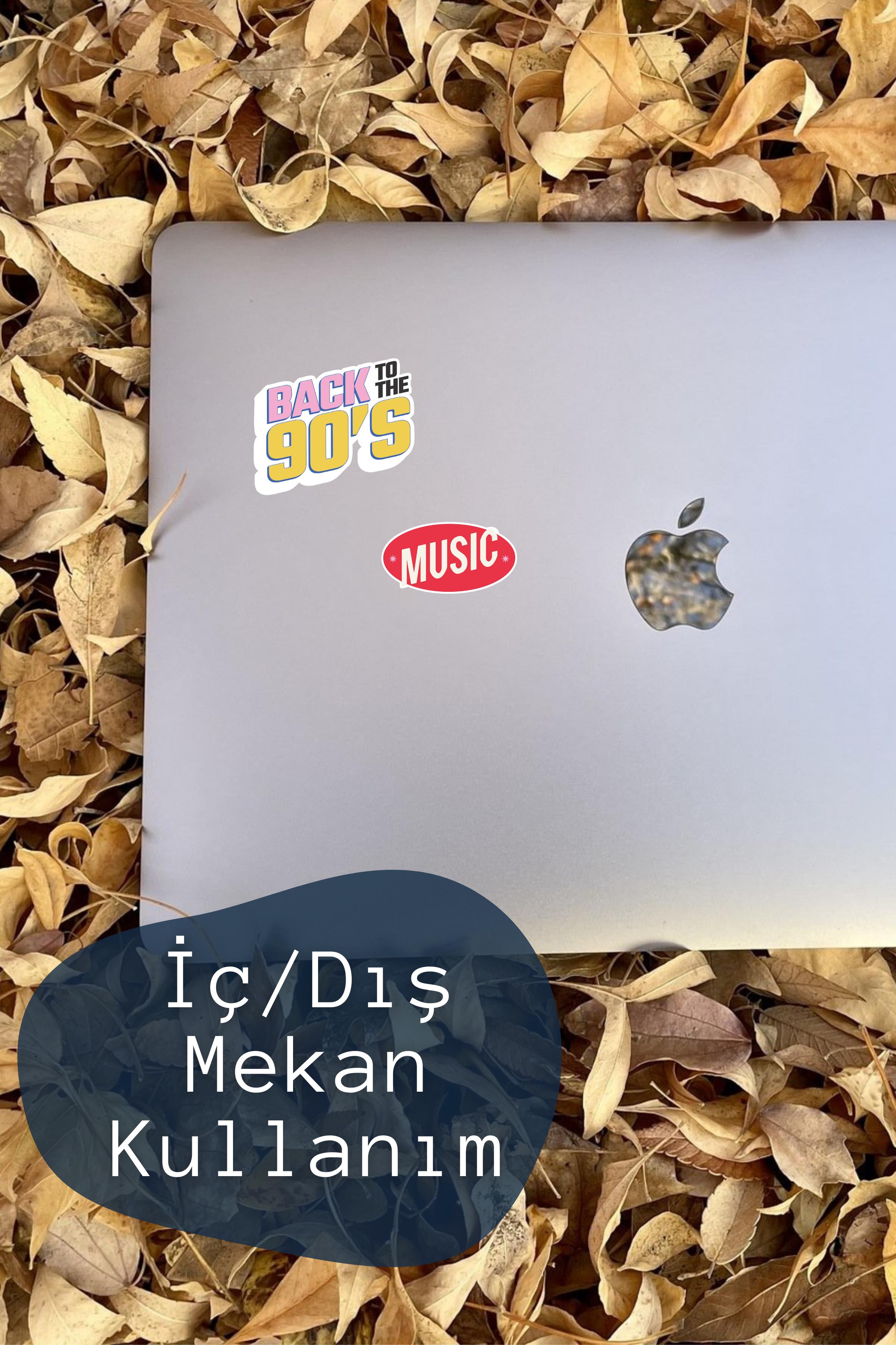 90'lar Retro Temalı Sticker ve Etiket Seti - Orta Boy - Su Geçirmez, Kalın Yapışkanlı Sticker Seti