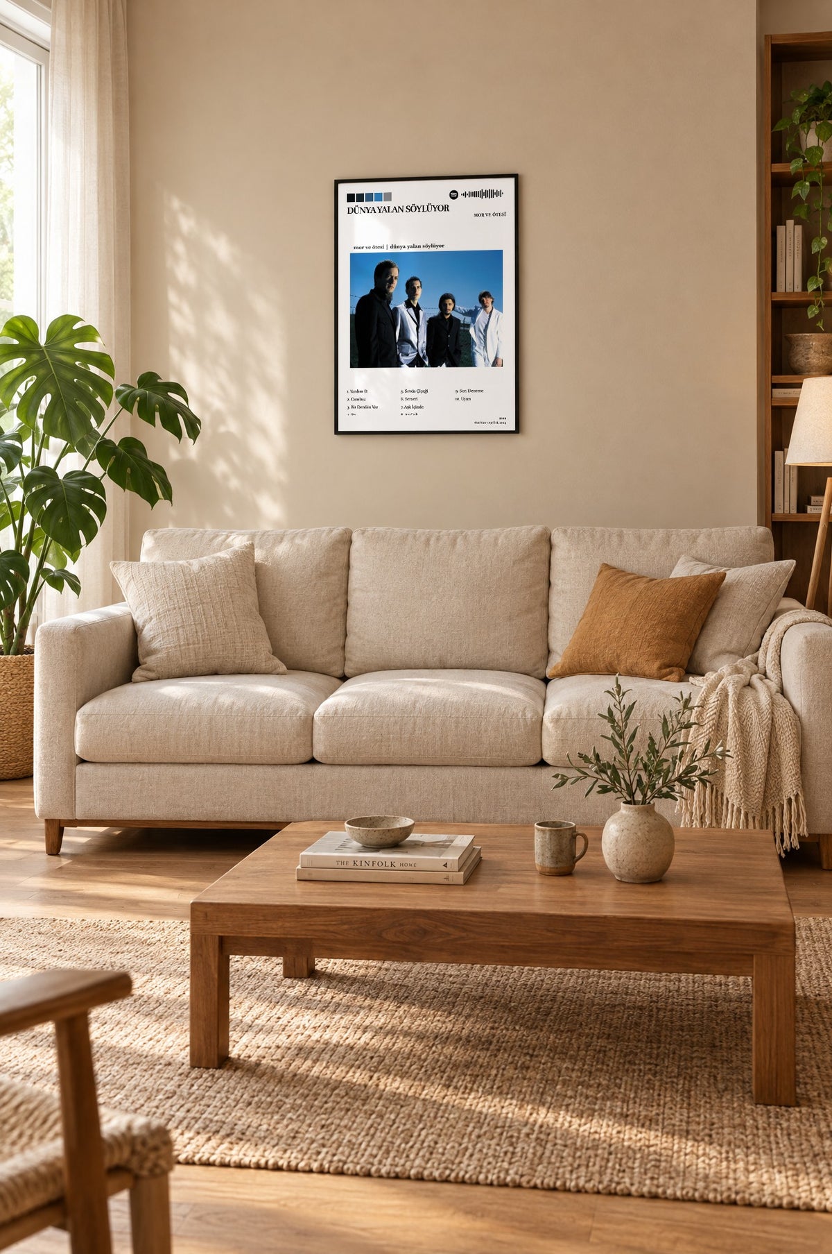 Modern Albüm Kapağı Tablosu – duvarda, Siyah çerçeve