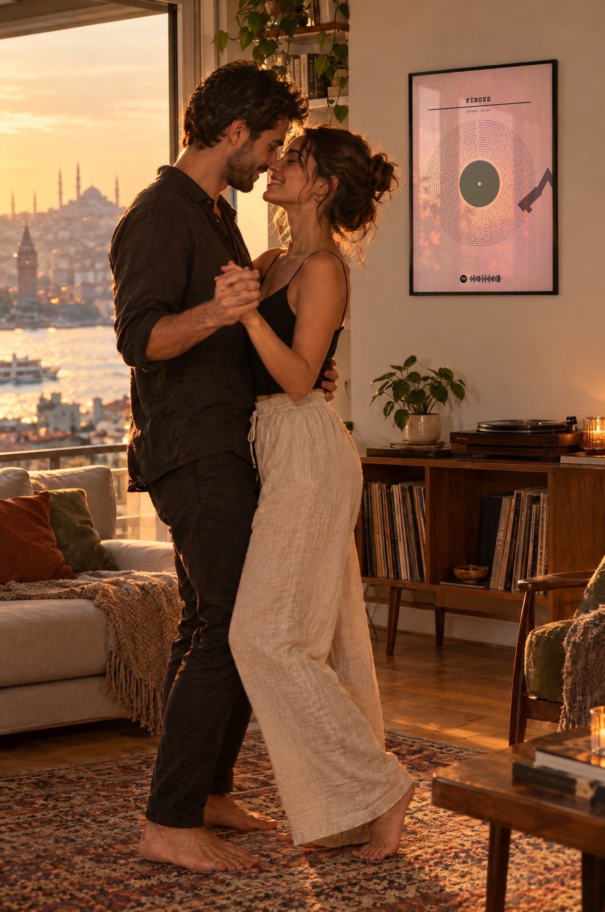 Gül Kurusu Spotify Plak Tablosu – yaşam, Siyah çerçeve