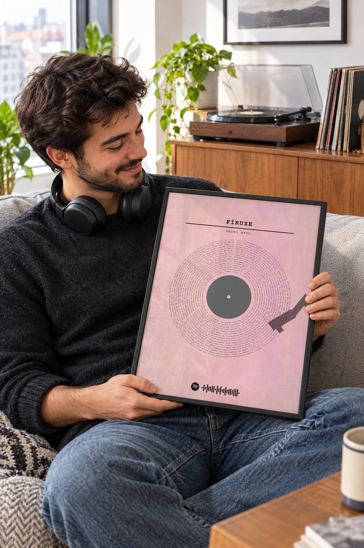 Gül Kurusu Spotify Plak Tablosu – yaşam, Siyah çerçeve