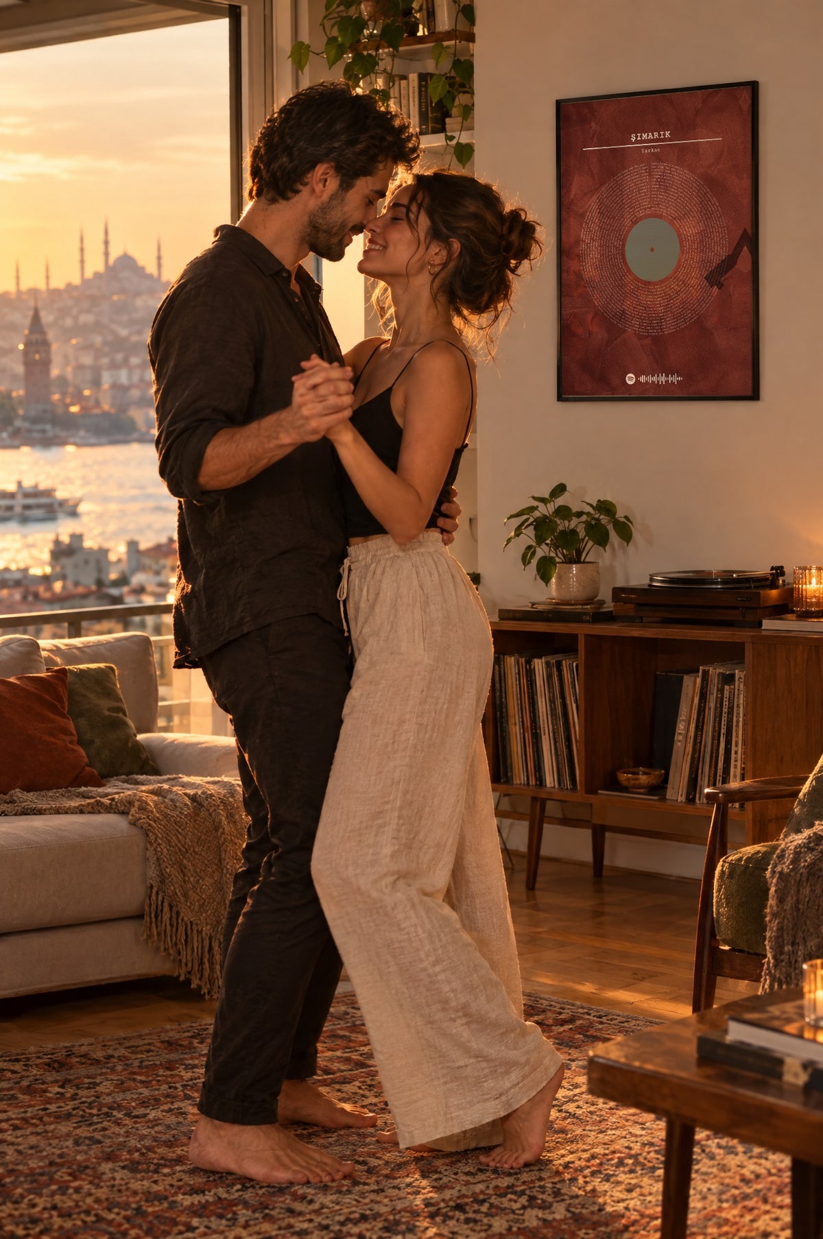 Kızıl Stüdyo Spotify Plak Tablosu – yaşam, Siyah çerçeve