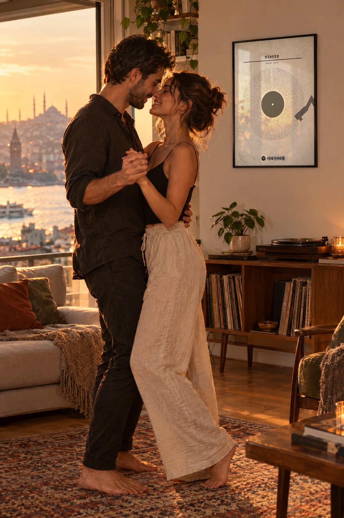 Şehir Betonu Spotify Plak Tablosu – yaşam, Siyah çerçeve