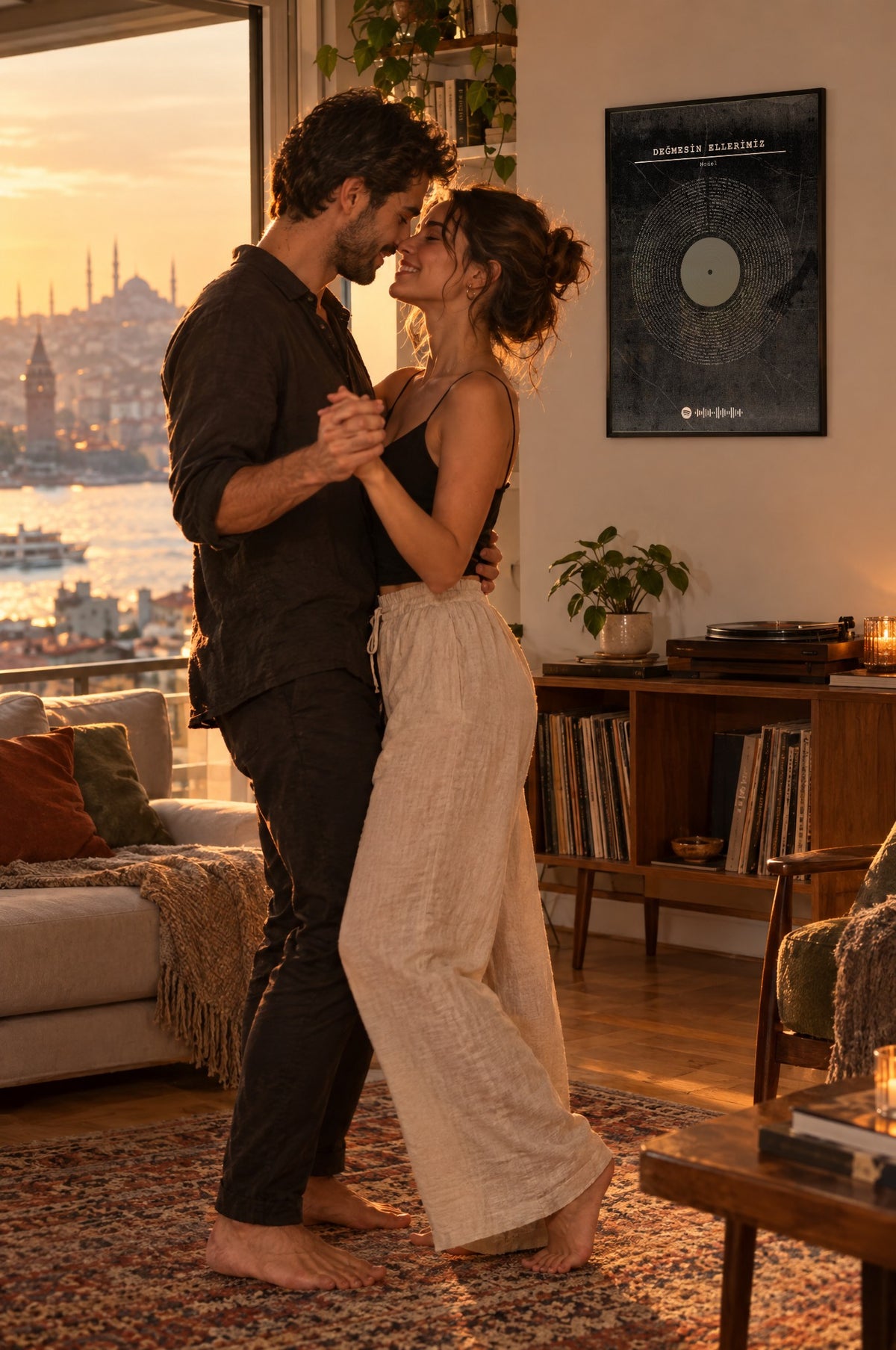 Gece Siyahı Spotify Plak Tablosu – yaşam, Siyah çerçeve