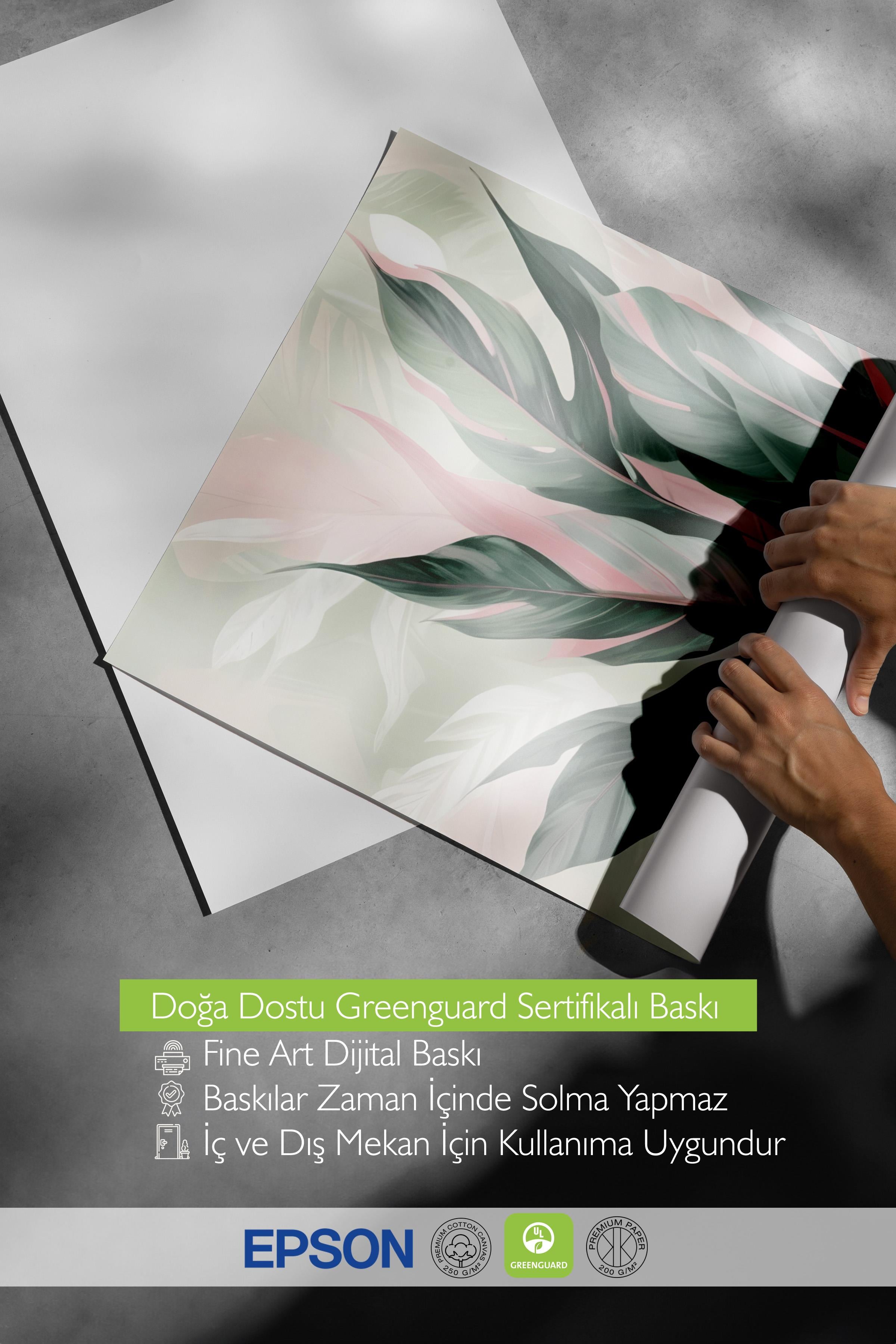 Acrylic Plant Poster, Çerçevesiz Duvar Posteri, Dikey Duvar Tablosu Comfort Serisi NO:108537