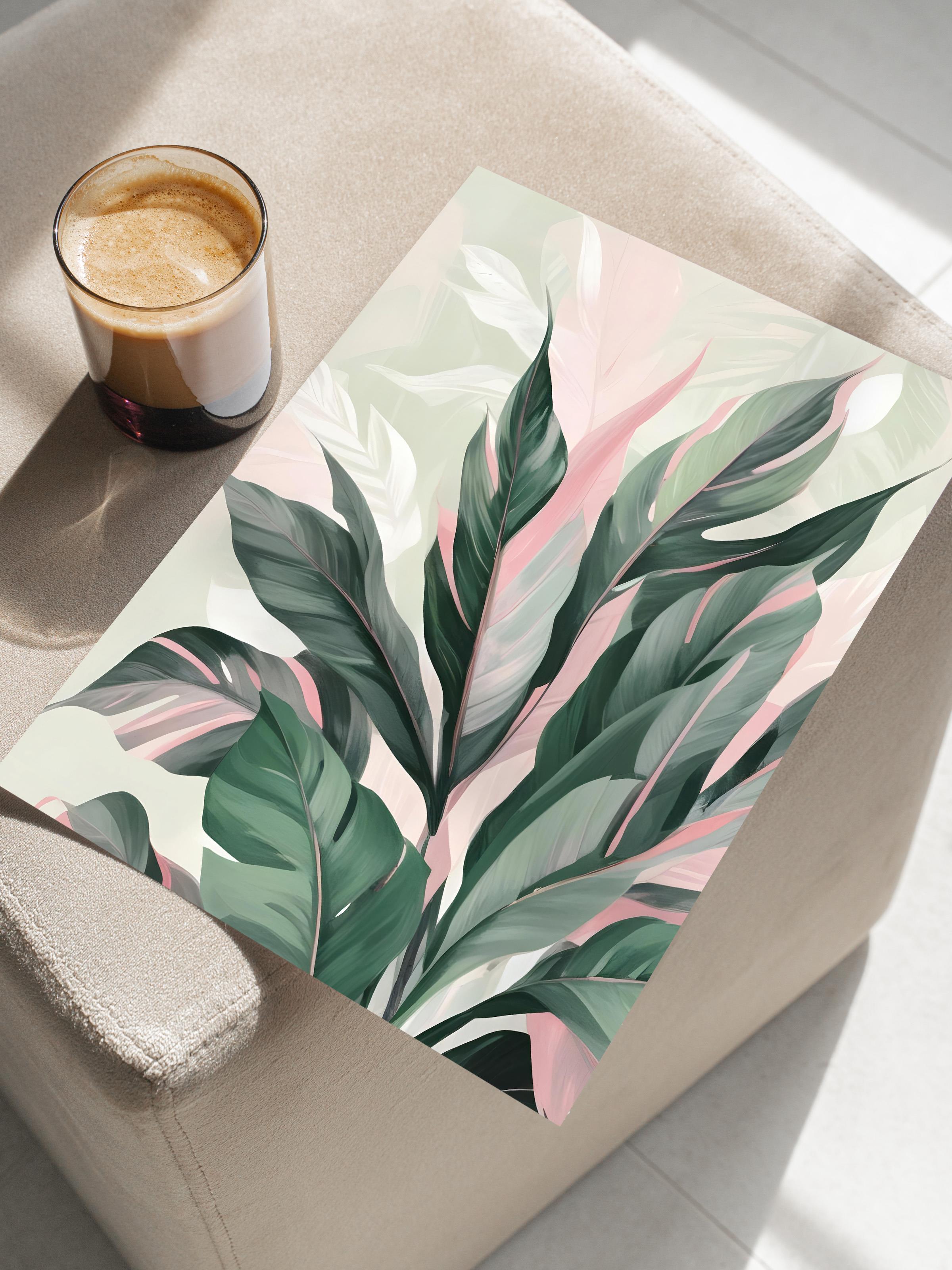 Acrylic Plant Poster, Çerçevesiz Duvar Posteri, Dikey Duvar Tablosu Comfort Serisi NO:108537