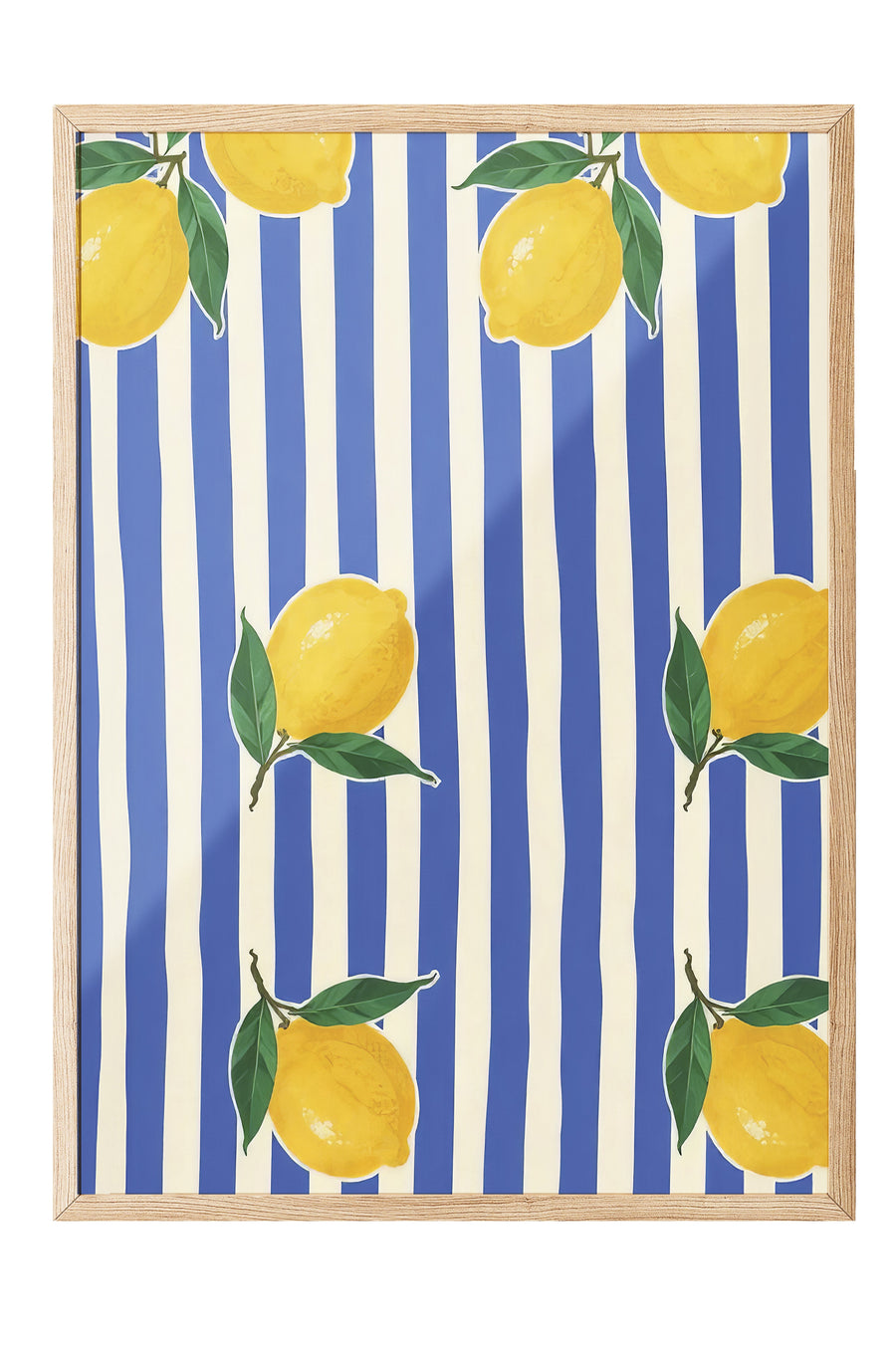 Ahşap Çerçeveli Poster, Limonlar, İllüstrasyon, Sarı Renk Poster, 2025 Yaz Seçkisi, NO:109540