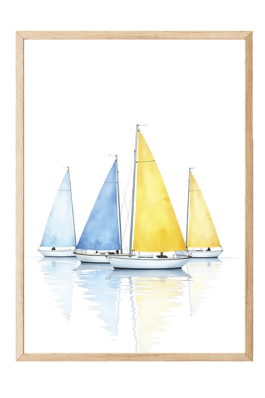 Yelkenli Tekneler Poster Poster – Ahşap Çerçeveli Tablo