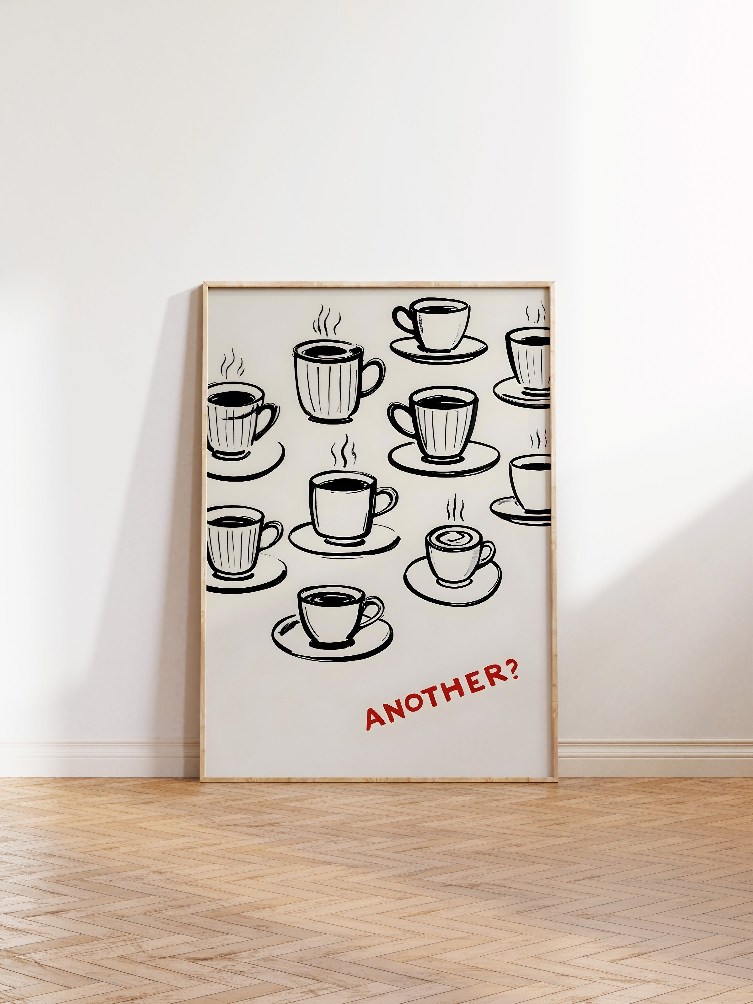 Ahşap Çerçeveli Tablo, Another Coffee?, Comfort Serisi Mutfak Ahşap Tablo, NO:109111