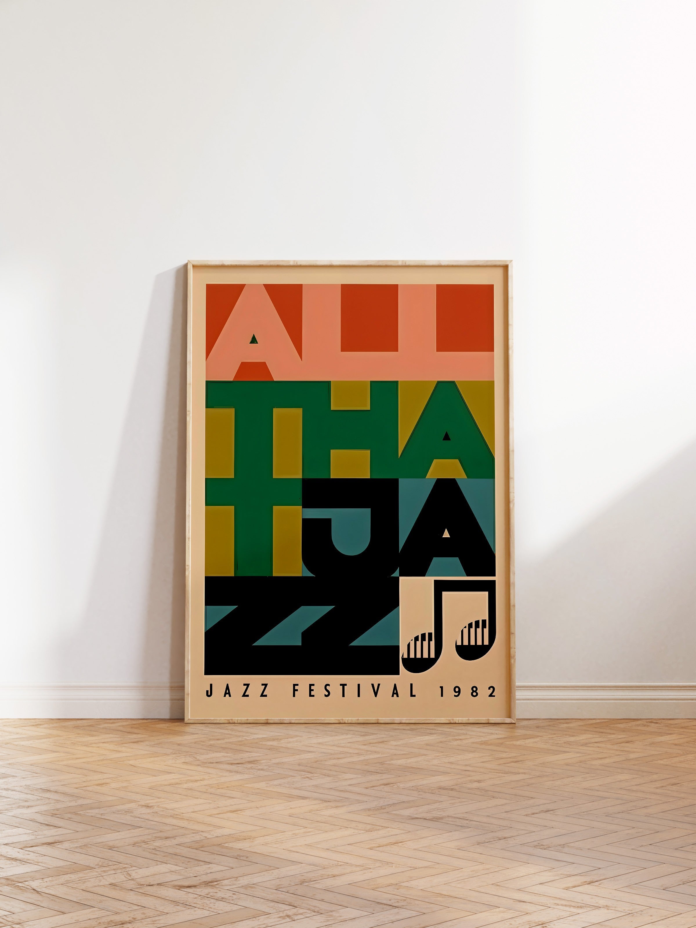 Ahşap Çerçeveli Tablo, Jazz Festival, Comfort Serisi Poster ve Ahşap Tablo, NO:108975