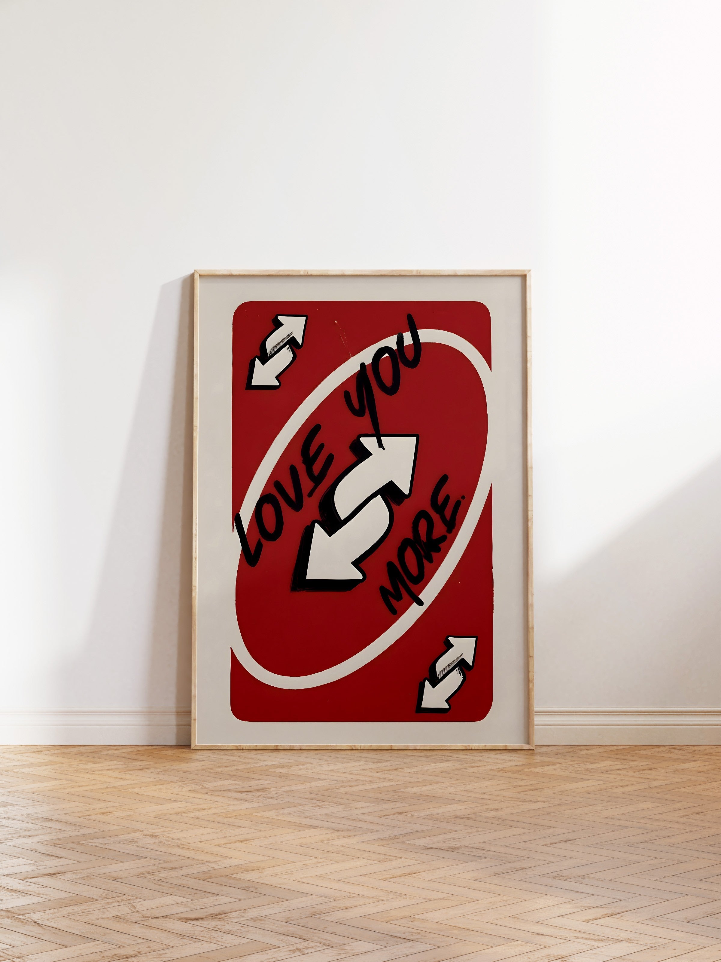 Ahşap Çerçeveli Tablo, Love You More, Comfort Serisi Poster ve Ahşap Tablo, NO:108936