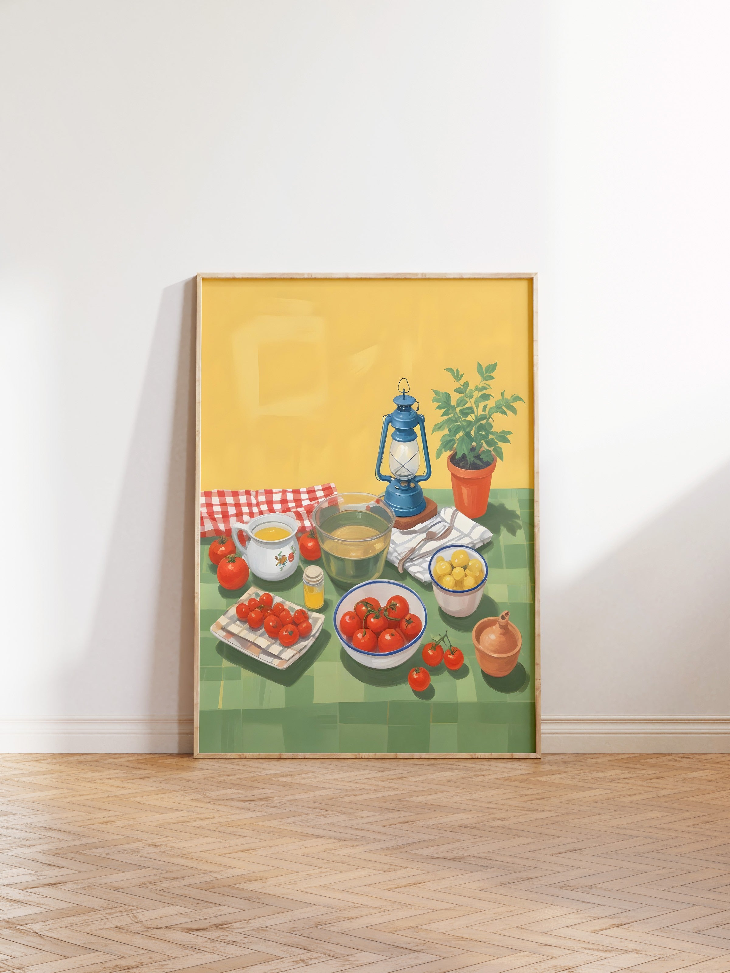 Ahşap Çerçeveli Tablo, Picnic, Comfort Serisi Mutfak Ahşap Tablo, NO:109139