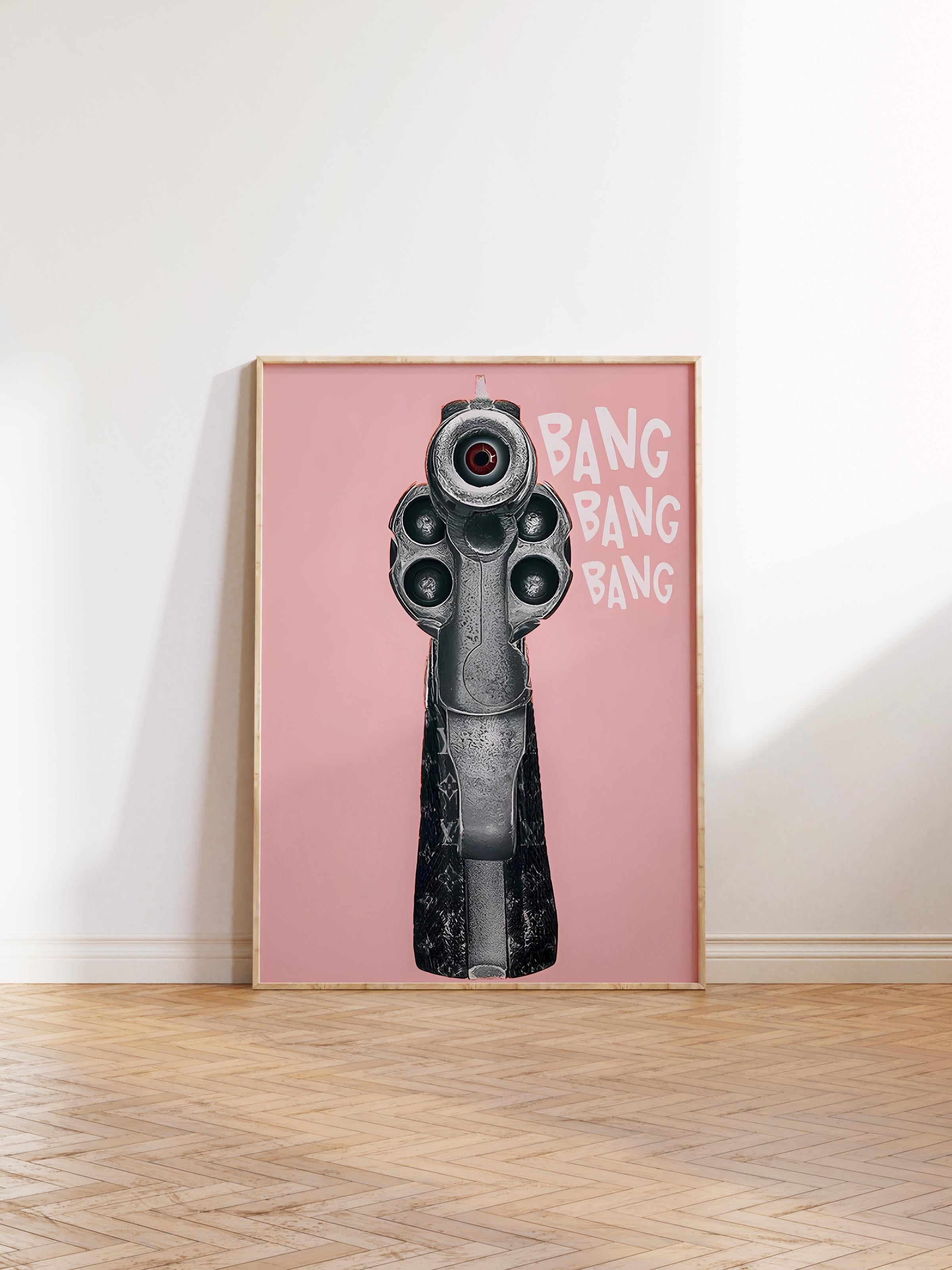 Ahşap Çerçeveli Tablo, Poster ve Çerçeve Seti, Bang, Bang, Bang Comfort Serisi NO:108725