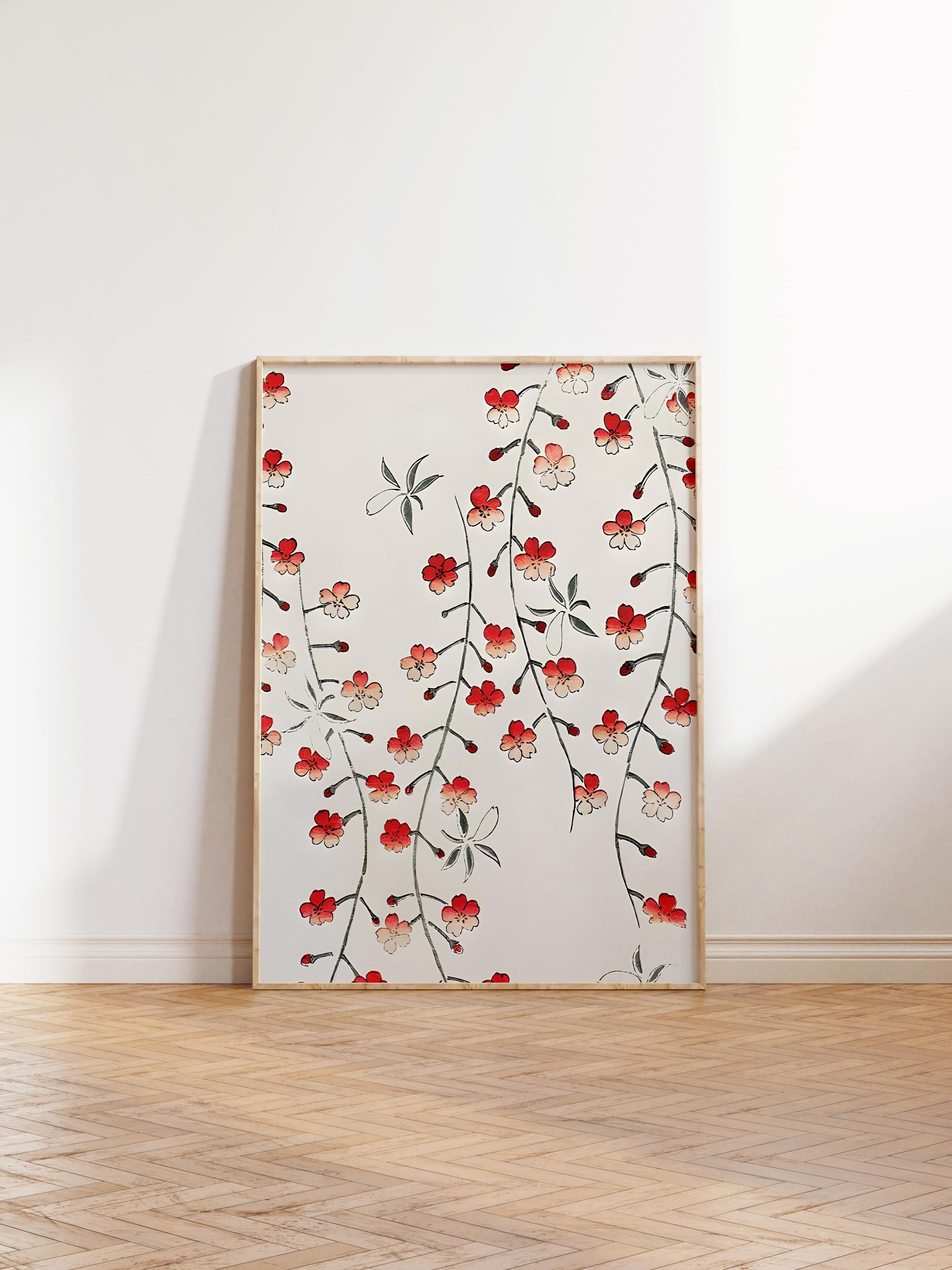 Ahşap Çerçeveli Tablo, Poster ve Çerçeve Seti, Bijutsu Sekai - Cherry Blossom Comfort Serisi NO:108700