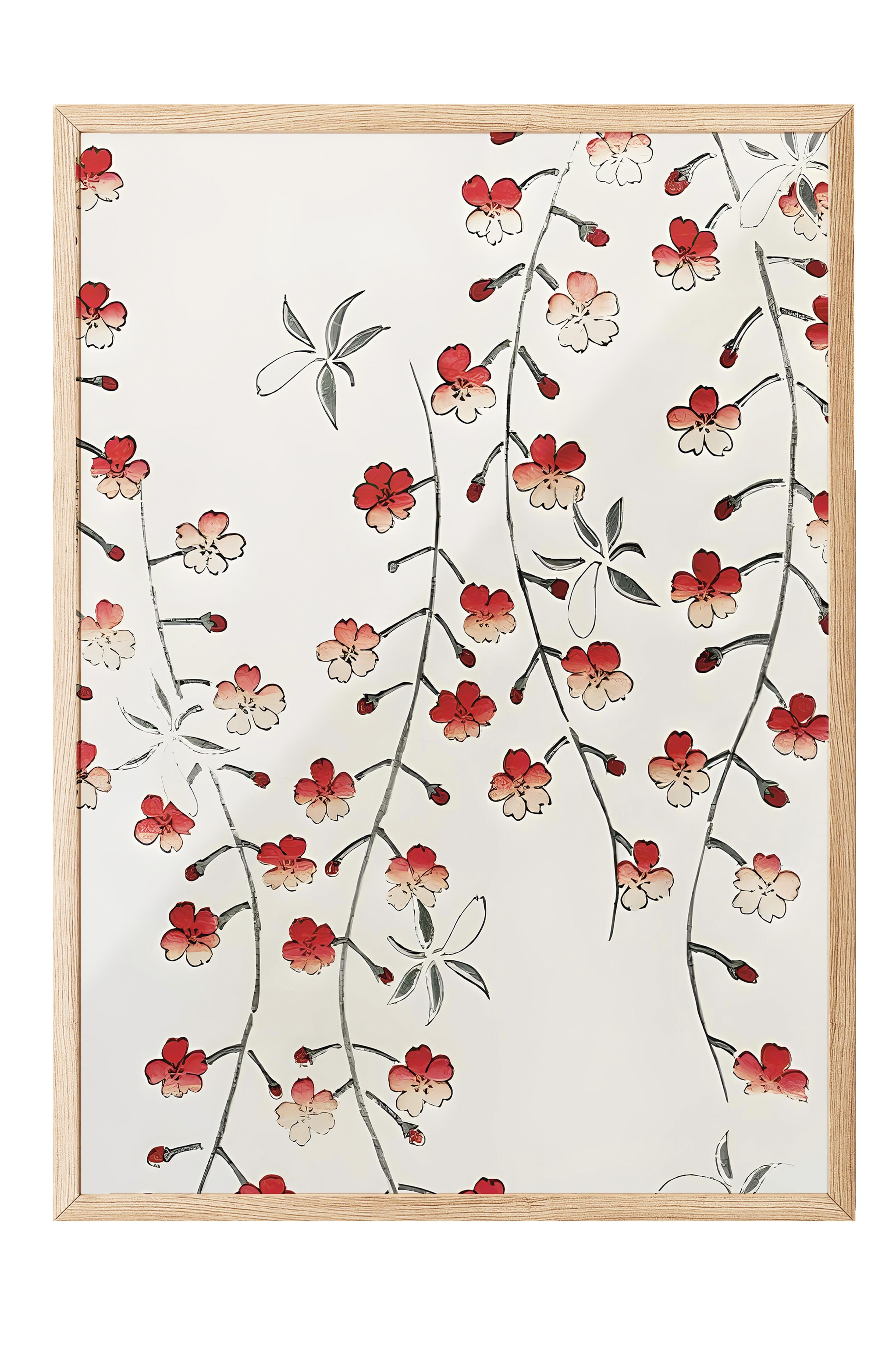 Ahşap Çerçeveli Tablo, Poster ve Çerçeve Seti, Bijutsu Sekai - Cherry Blossom Comfort Serisi NO:108700