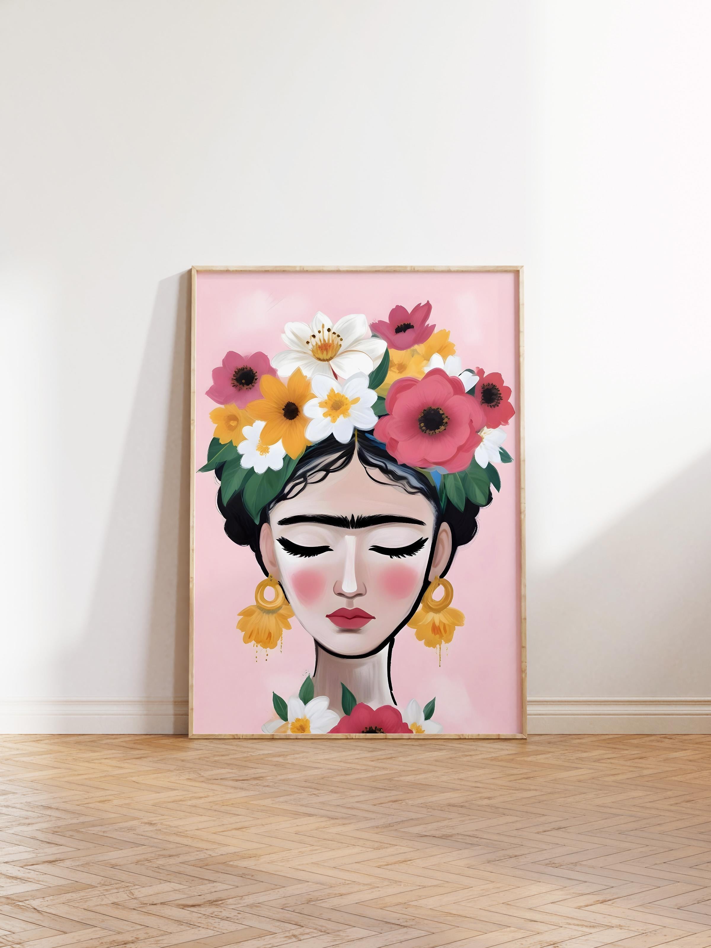 Ahşap Çerçeveli Tablo, Poster ve Çerçeve Seti, Frida Art Comfort Serisi NO:108651