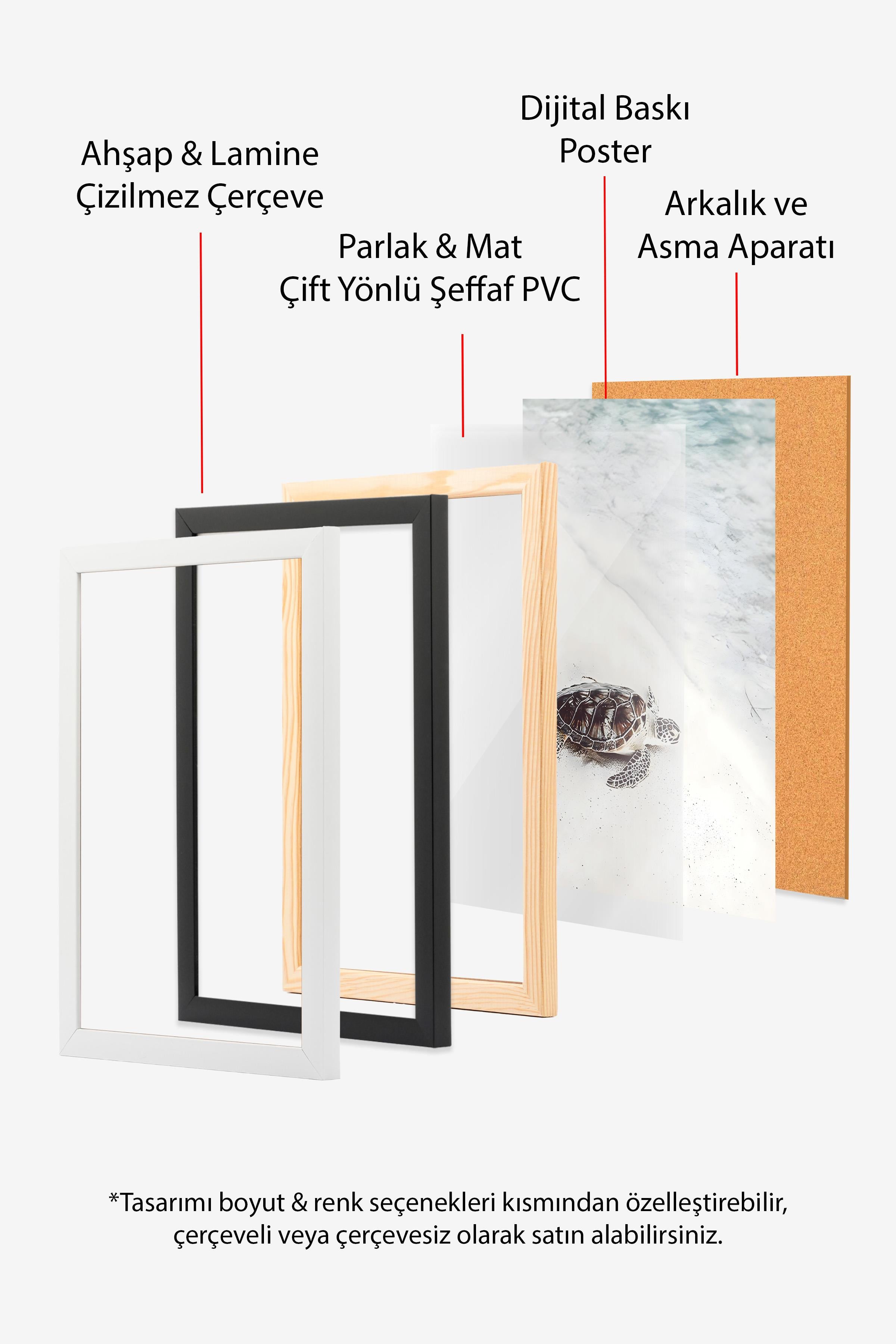 Ahşap Çerçeveli Tablo, Hokusai - The Great Wave Off Kanagawa Comfort Serisi NO:108710