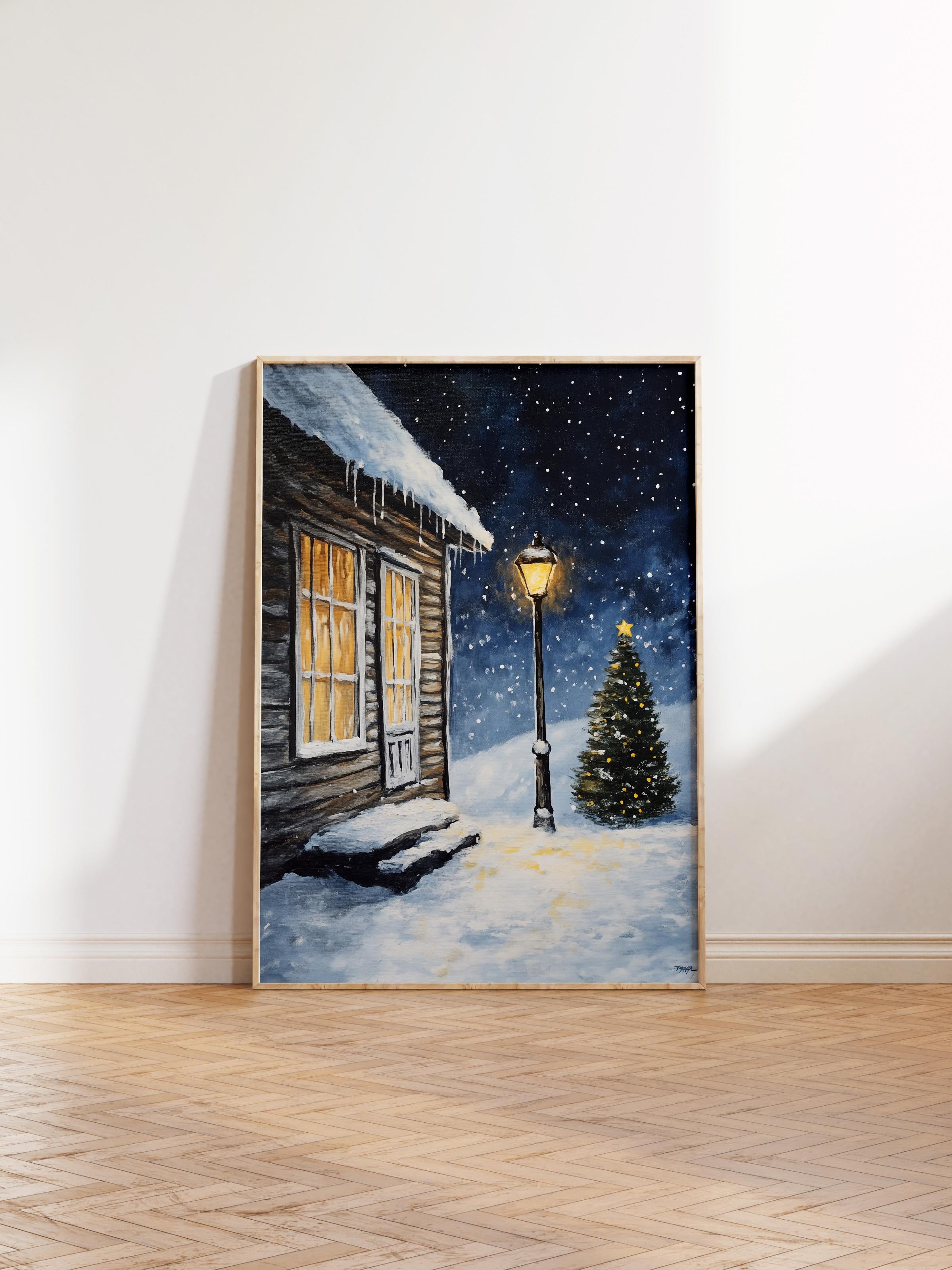 Ahşap Çerçeveli Tablo, Poster ve Çerçeve Seti, Yılbaşı Comfort Serisi NO:108754