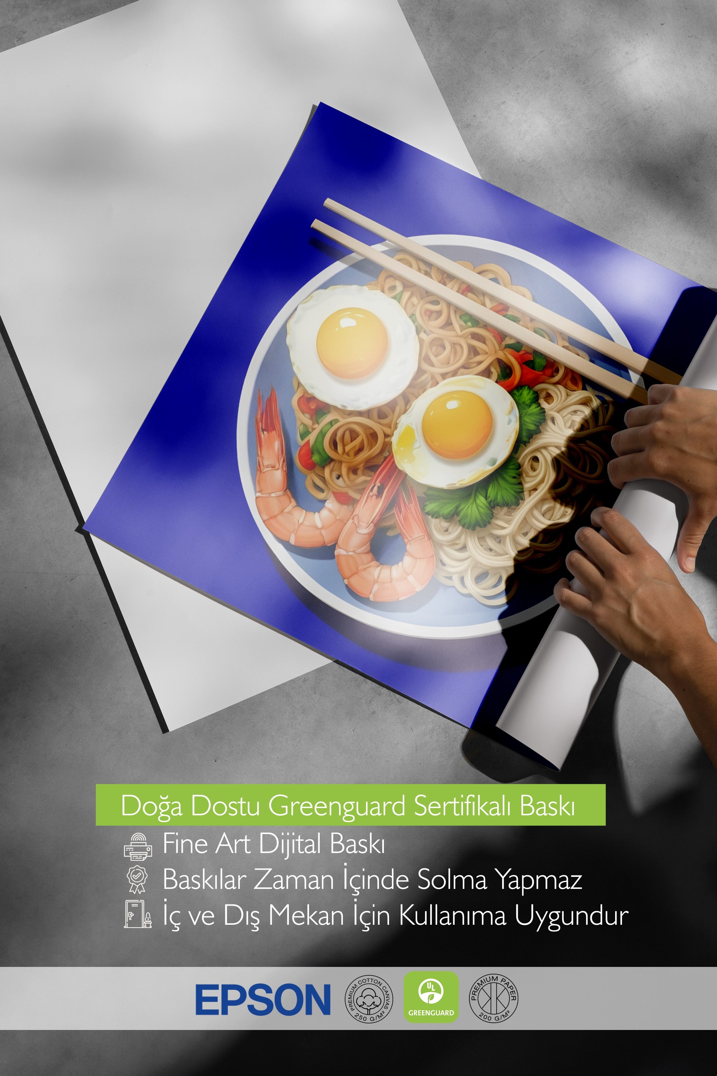 Ahşap Çerçeveli Tablo, Ramen Bowl, Comfort Serisi Mutfak Ahşap Tablo, NO:109102