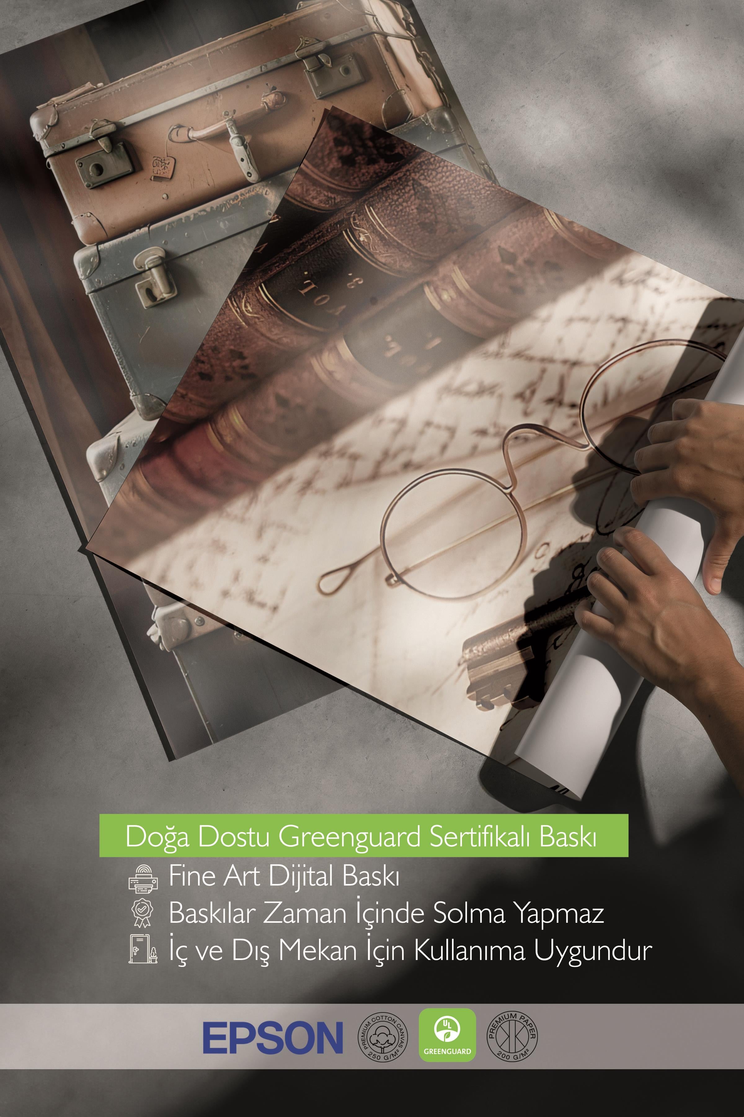 Ahşap Çerçeveli Tablo Seti, Büyücü Okulu VIII Duvar Tablosu, 3 Adet Poster Seti, No:300694