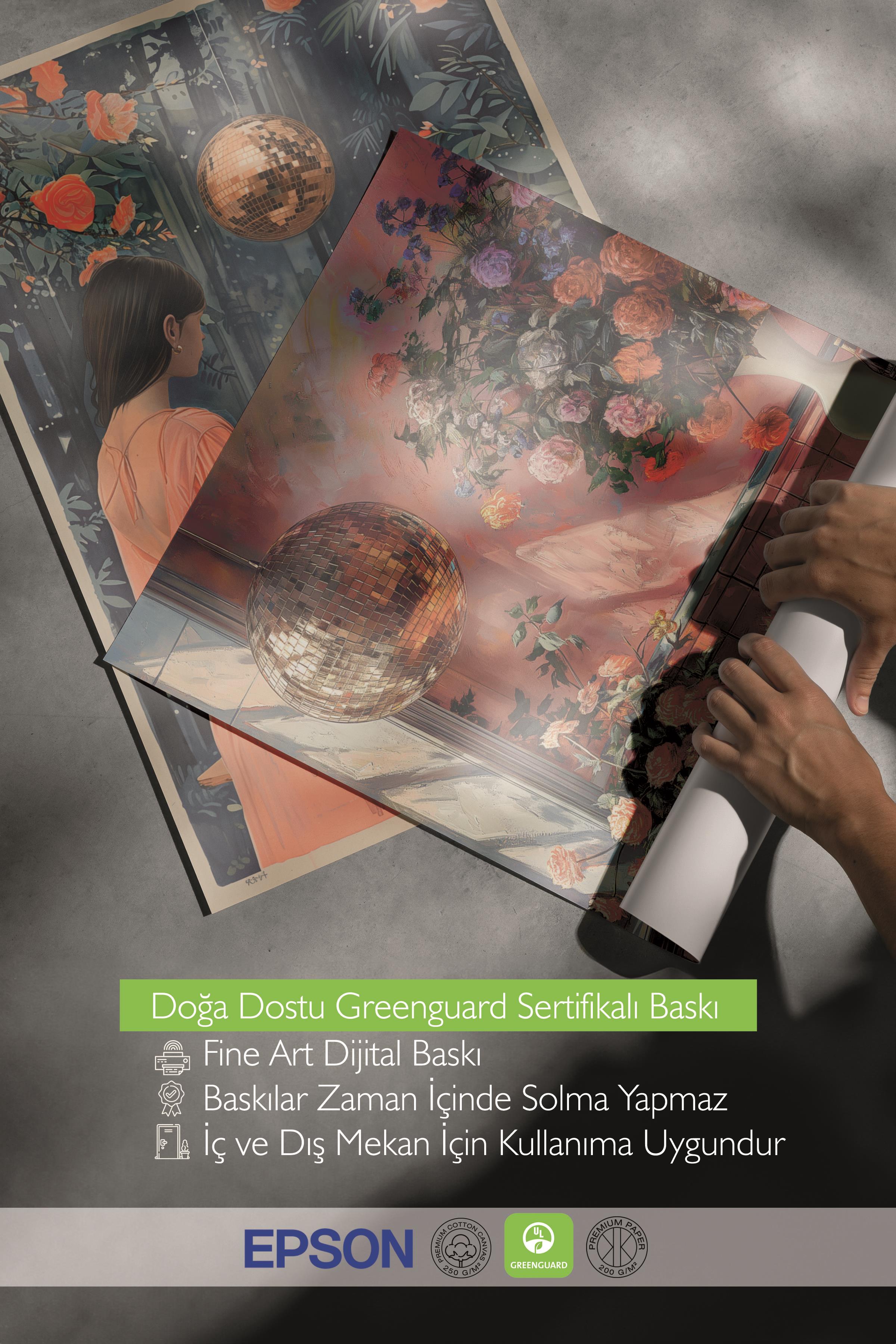 Ahşap Çerçeveli Tablo Seti, Disko Topu Maximalist Duvar Tablosu, 3 Adet Poster Seti, No:300792