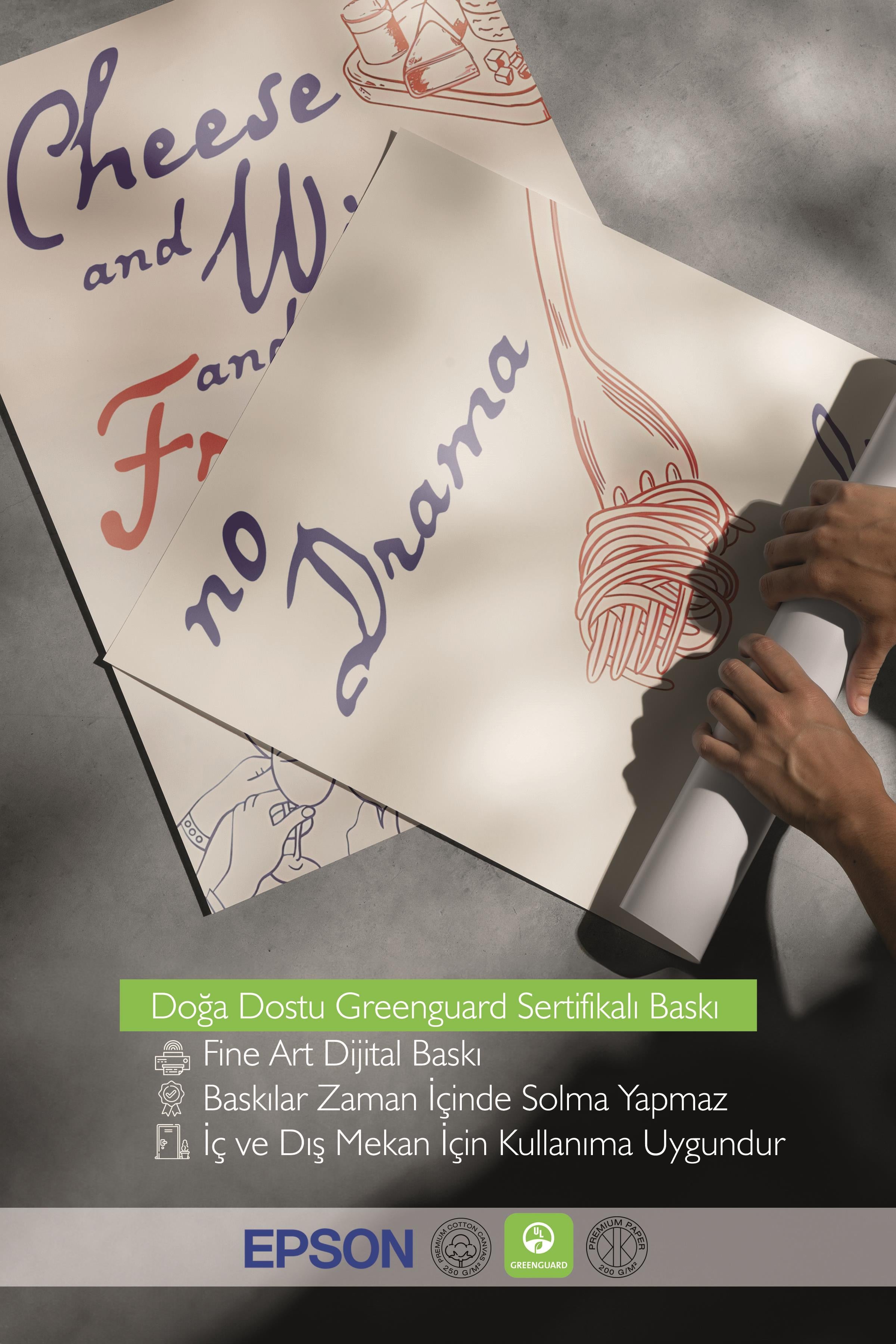 Ahşap Çerçeveli Tablo Seti, Mutfak Duvar Tablosu, 3 Adet Poster Seti, No:300783