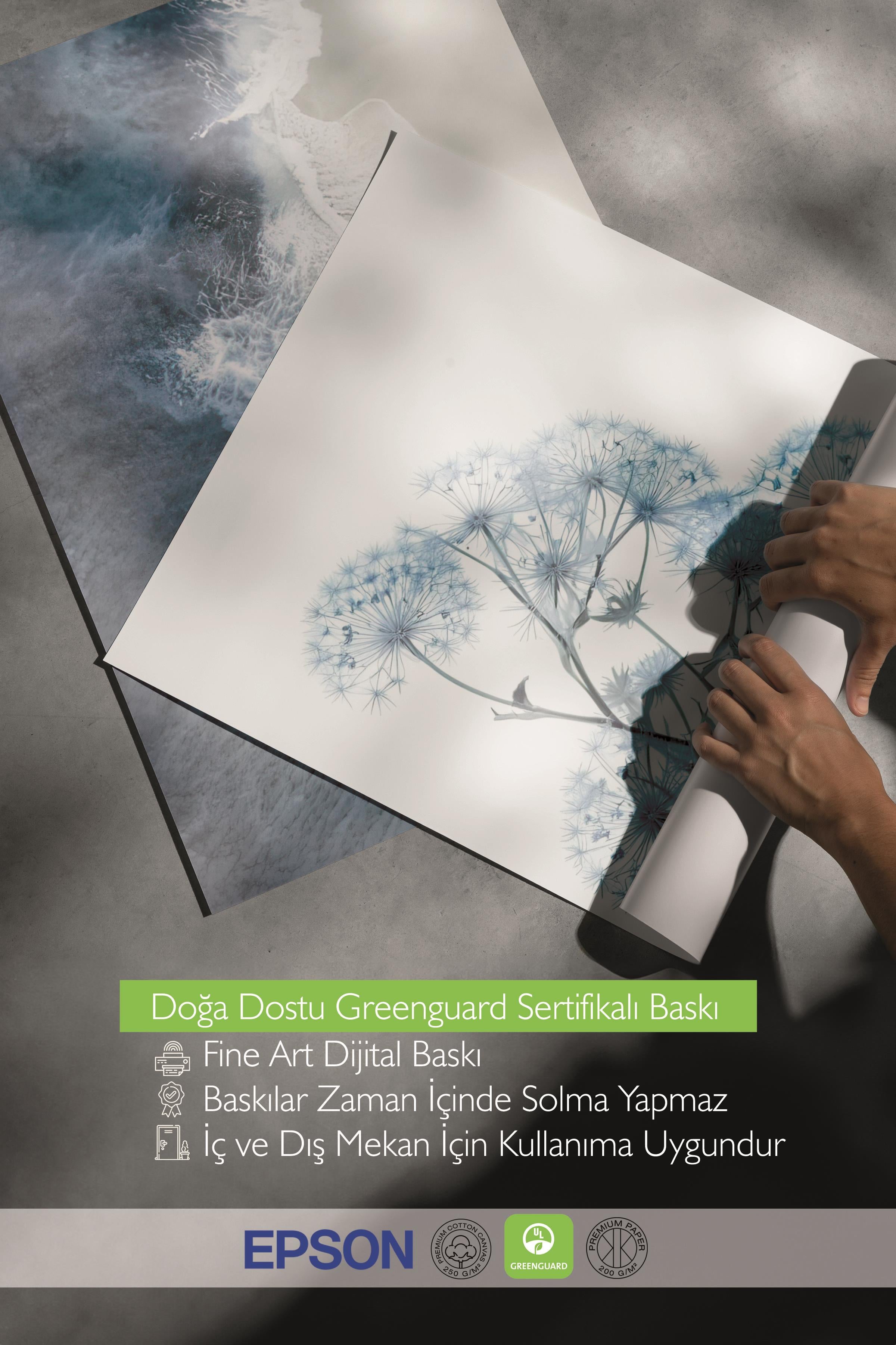 Ahşap Çerçeveli Tablo Seti, Soft Mavi Duvar Tablosu, 3 Adet Poster Seti, No:300713