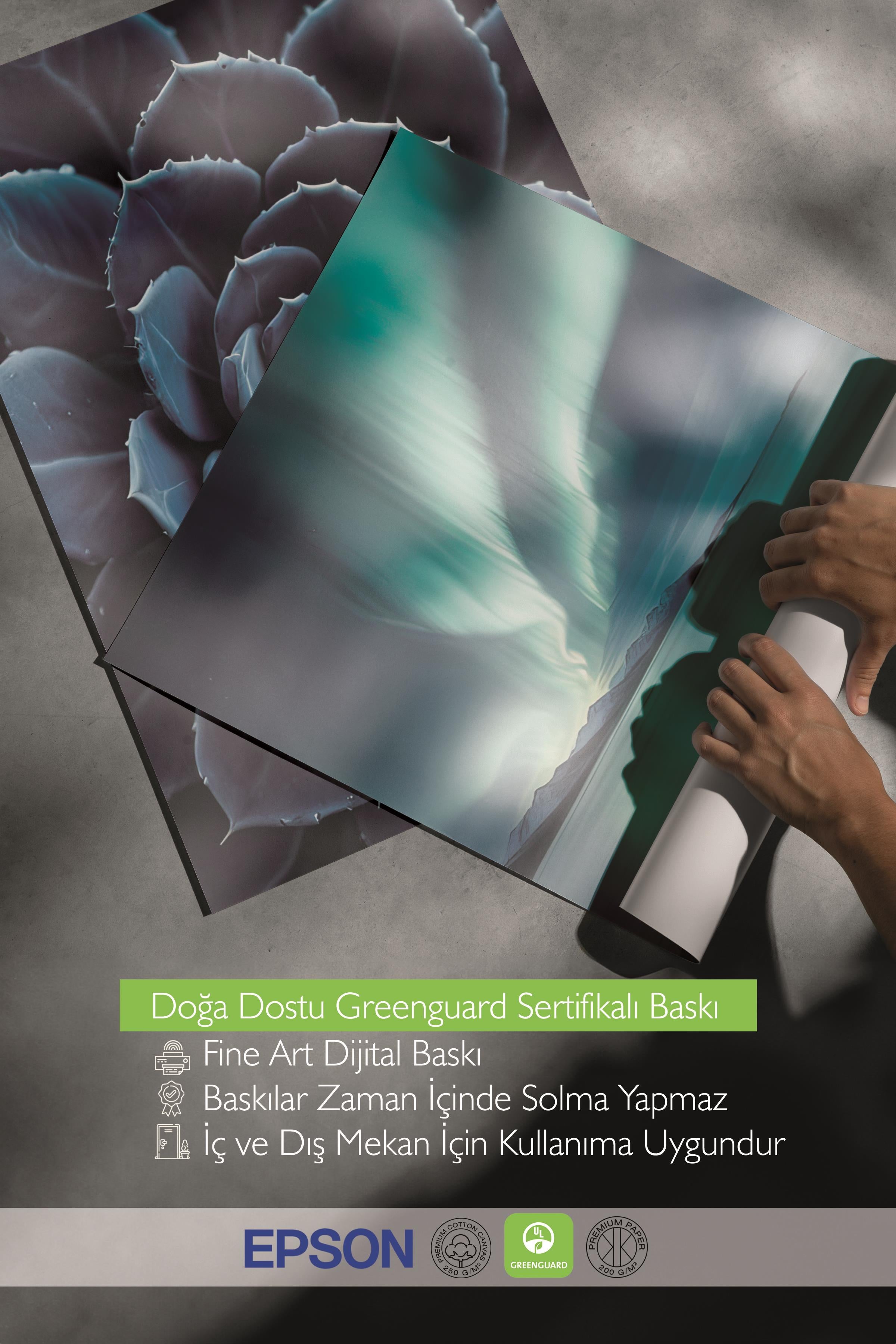 Ahşap Çerçeveli Tablo Seti, Soft Mavi Fotoğraf Duvar Tablosu, 3 Adet Poster Seti, No:300712