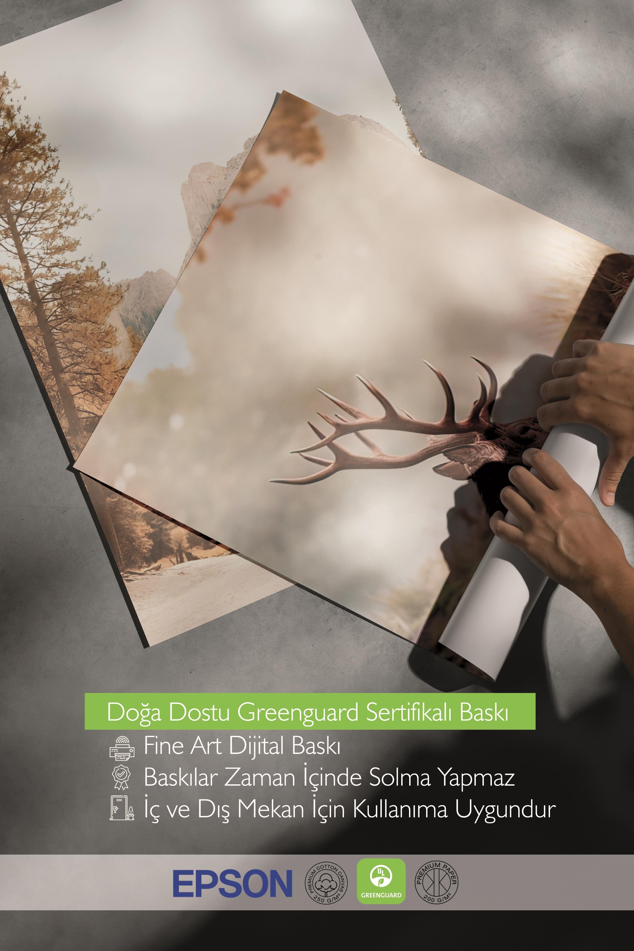 Ahşap Çerçeveli Tablo Seti, Sonbahar Fotoğrafları Duvar Tablosu, 3 Adet Poster Seti, No:300705