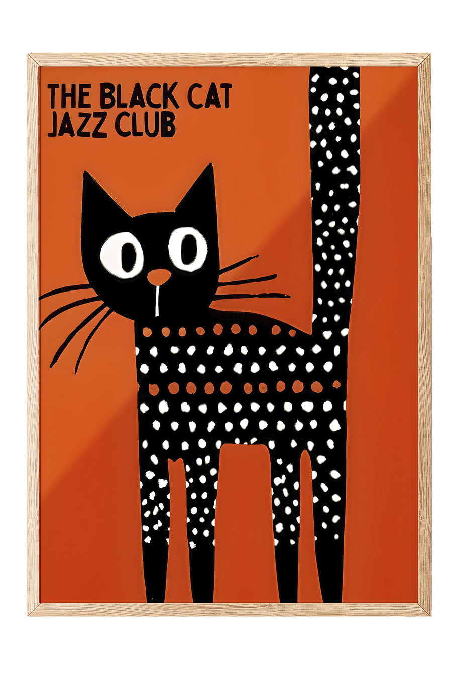 Ahşap Çerçeveli Tablo, The Black Cat Jazz Club - 2, Comfort Serisi Poster ve Ahşap Tablo, NO:108977