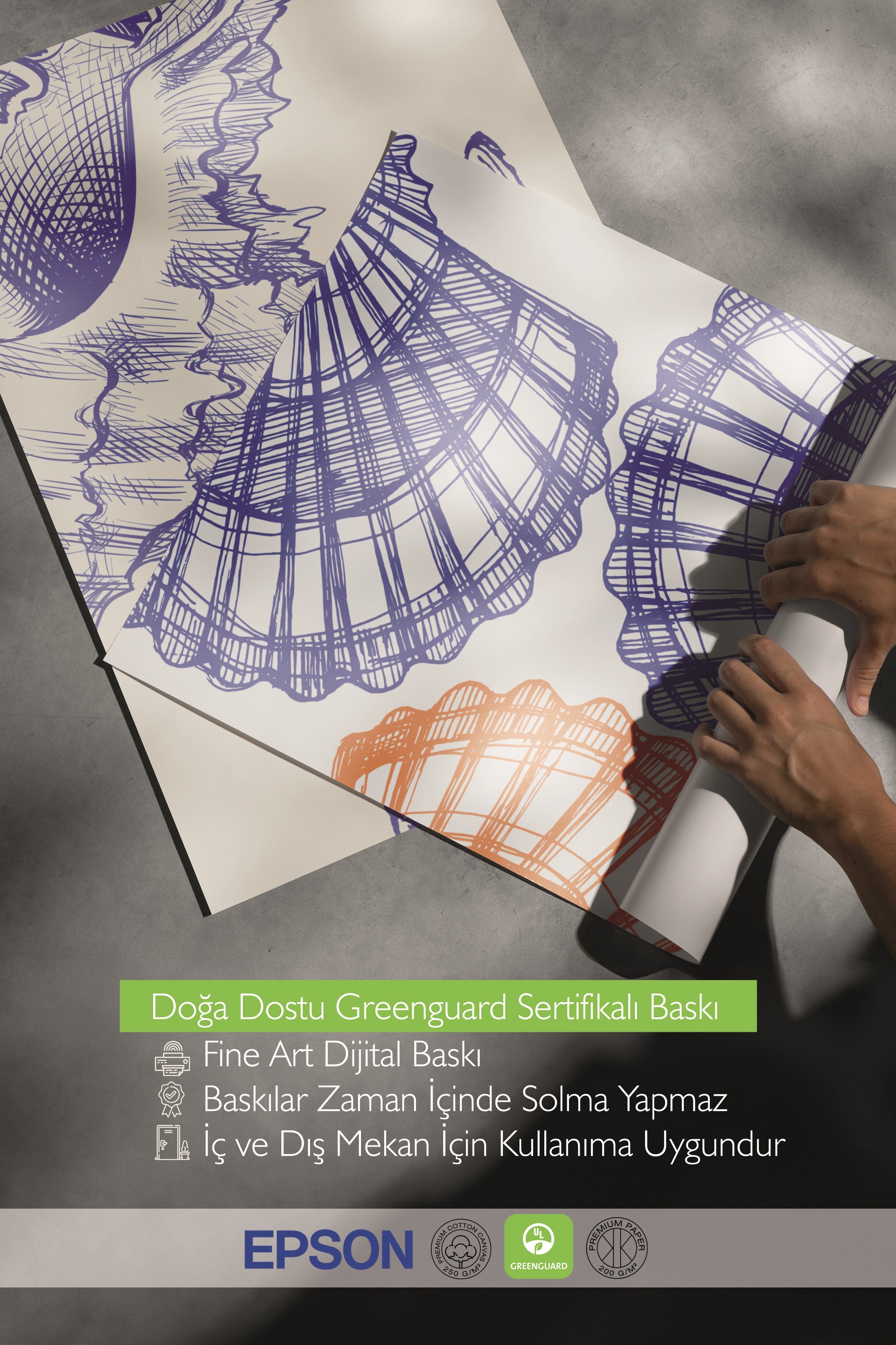 Ahşap Tablo Seti, 3 Adet Ahşap Çerçeveli Poster Persistance Model No:300826, Mavi Duvar Dekoru