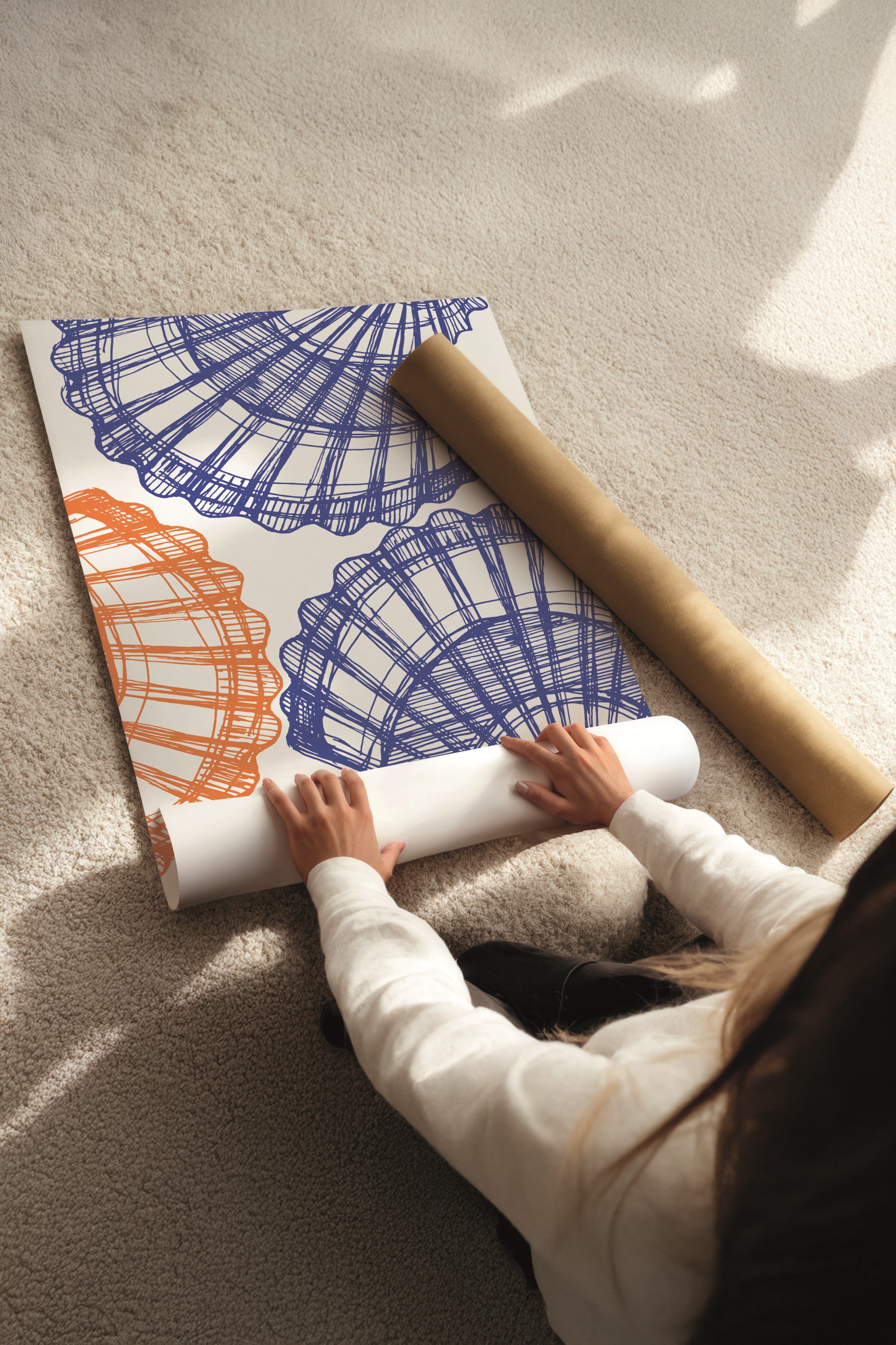 Ahşap Tablo Seti, 3 Adet Ahşap Çerçeveli Poster Persistance Model No:300826, Mavi Duvar Dekoru