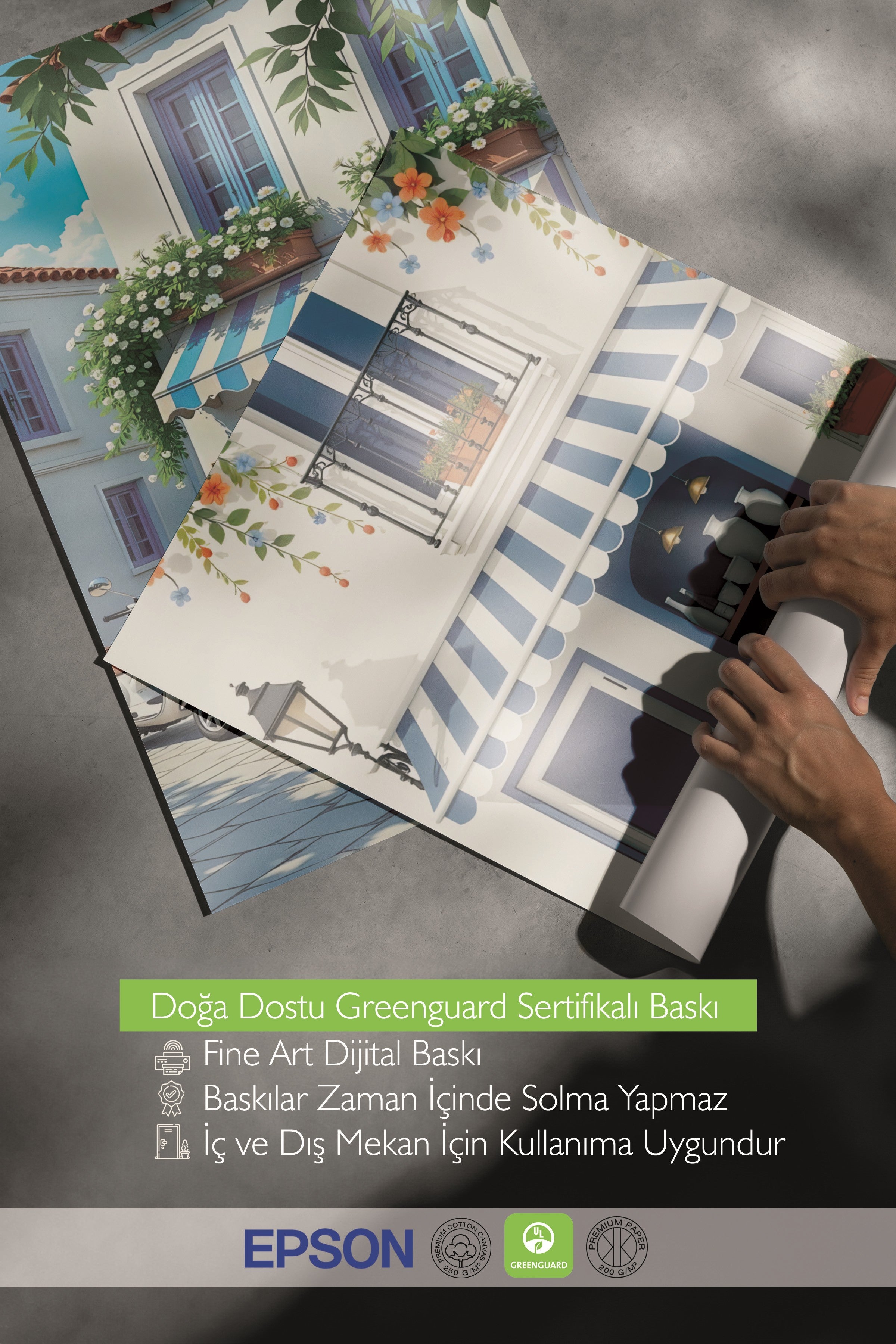 Ahşap Tablo Seti, 3 Adet Ahşap Çerçeveli Poster Slow Living by the Sea Model No:300860, Duvar Dekoru