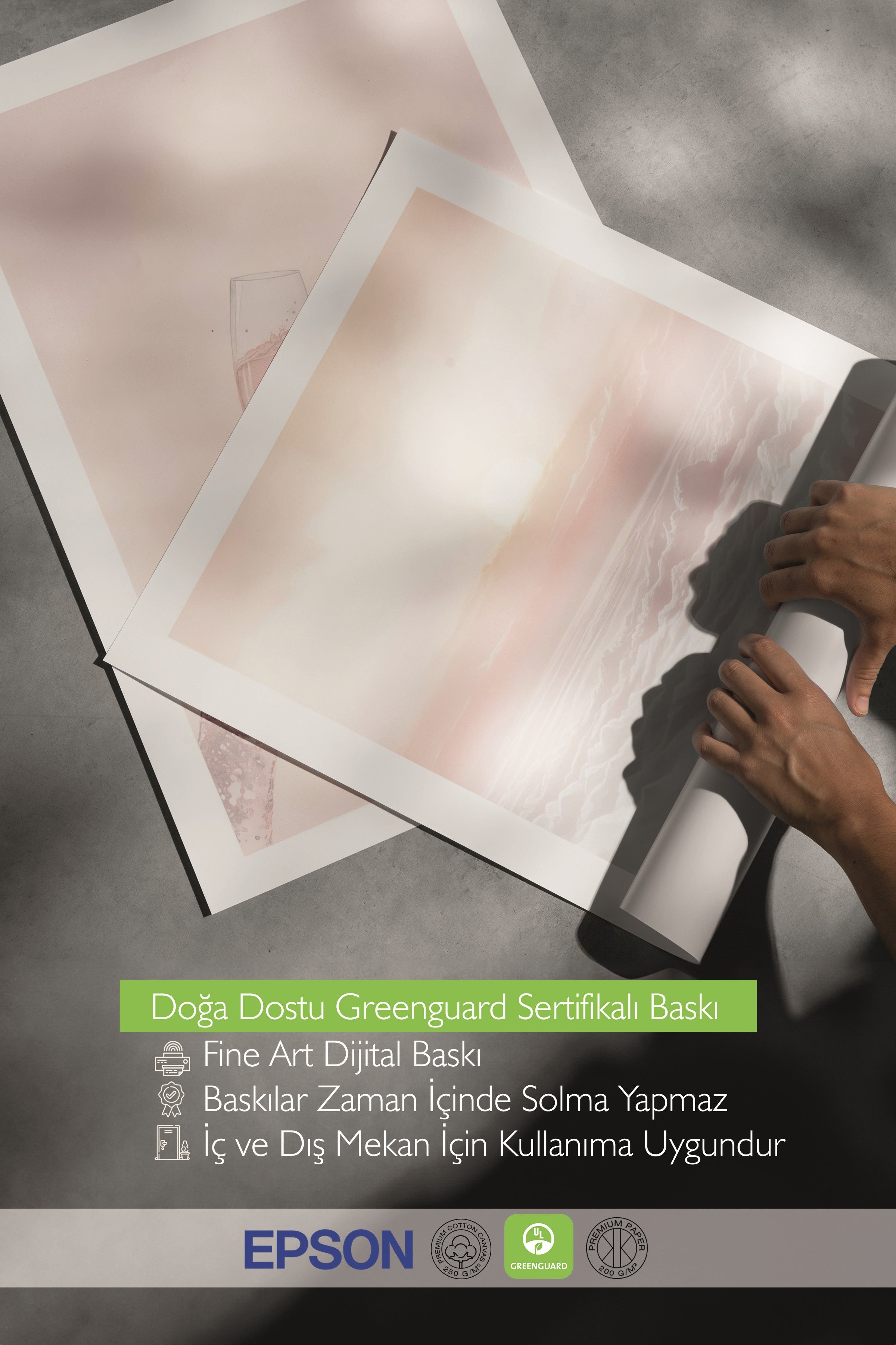 Ahşap Tablo Seti, 3 Adet Ahşap Çerçeveli Poster Soft Vibe Model No:300818, Pembe Duvar Dekoru