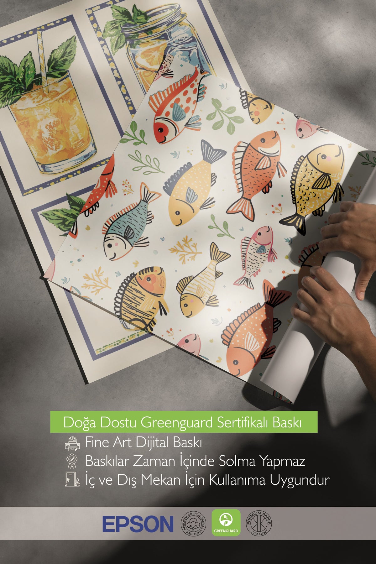 Ahşap Tablo Seti, 3 Adet Ahşap Çerçeveli Poster Summer Beach Party Model No:300843, Duvar Dekoru
