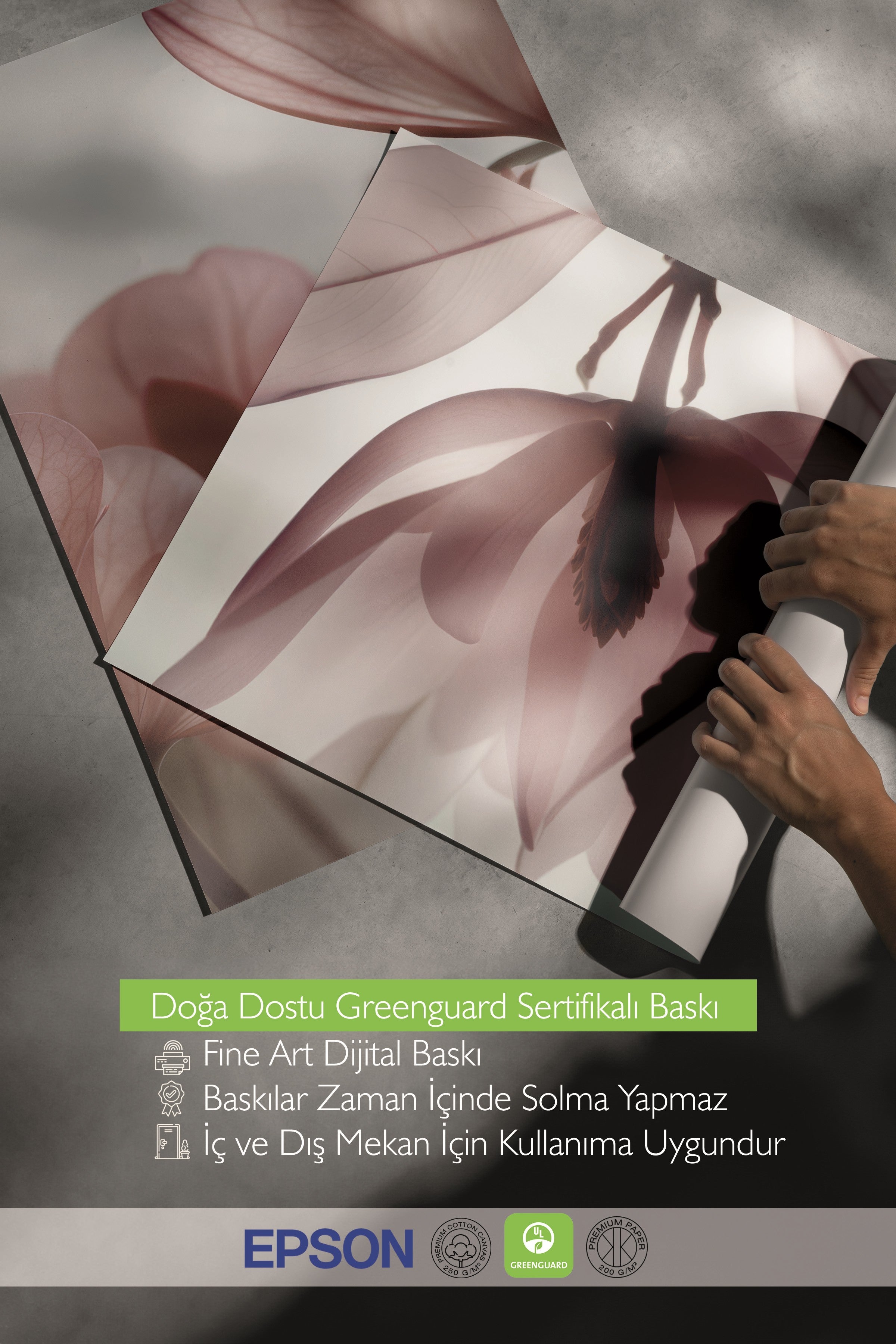 Ahşap Tablo Seti, 3 Adet Ahşap Çerçeveli Poster Vivid Flower Model No:300800, Kırmızı Duvar Dekoru