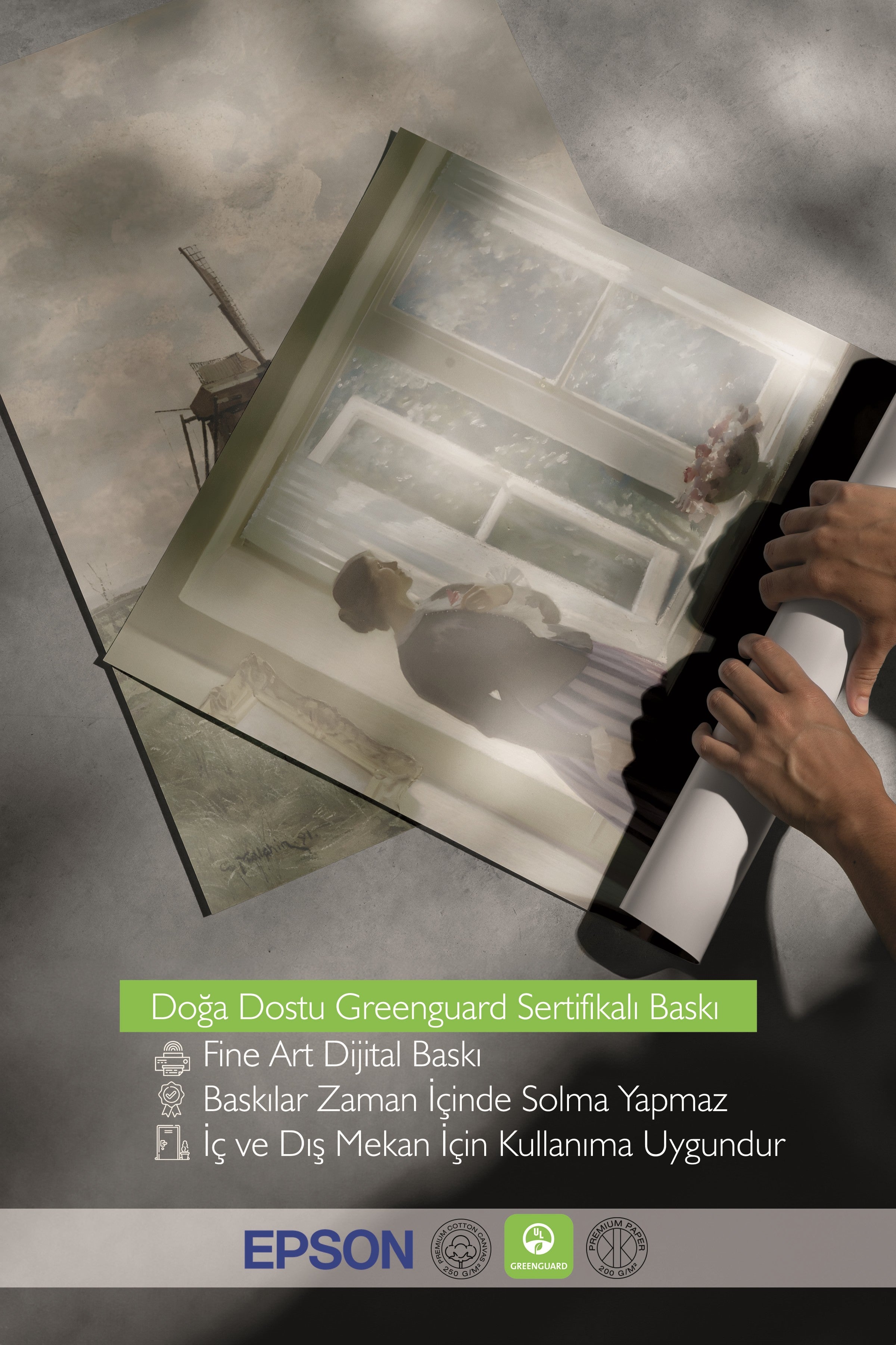 Ahşap Tablo Seti, 3 Adet Ahşap Çerçeveli Poster Waiting Model No:300872, Multicolor Duvar Dekoru