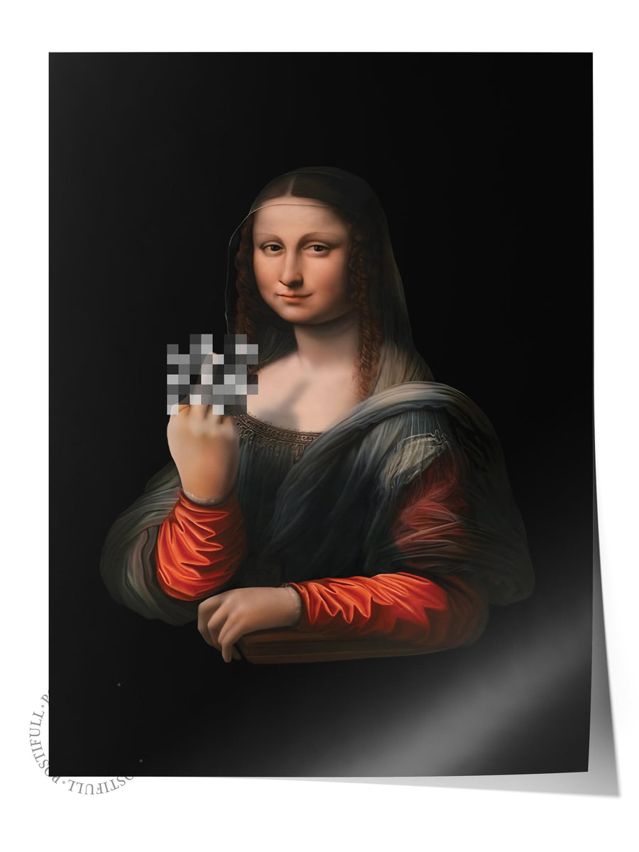 Monalisa parodisi Alternatif Sanat Çerçevesiz Poster