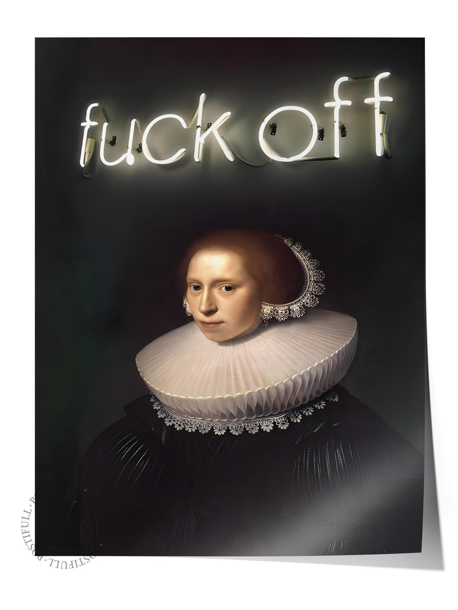 fuck off Alternatif Sanat Çerçevesiz Poster