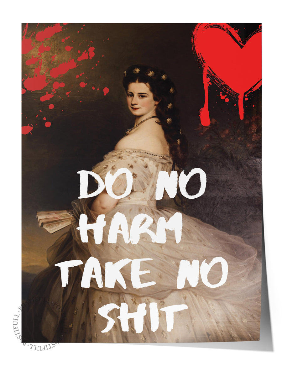 DO NO HARM TAKE NO SHIT Alternatif Sanat Çerçevesiz Poster