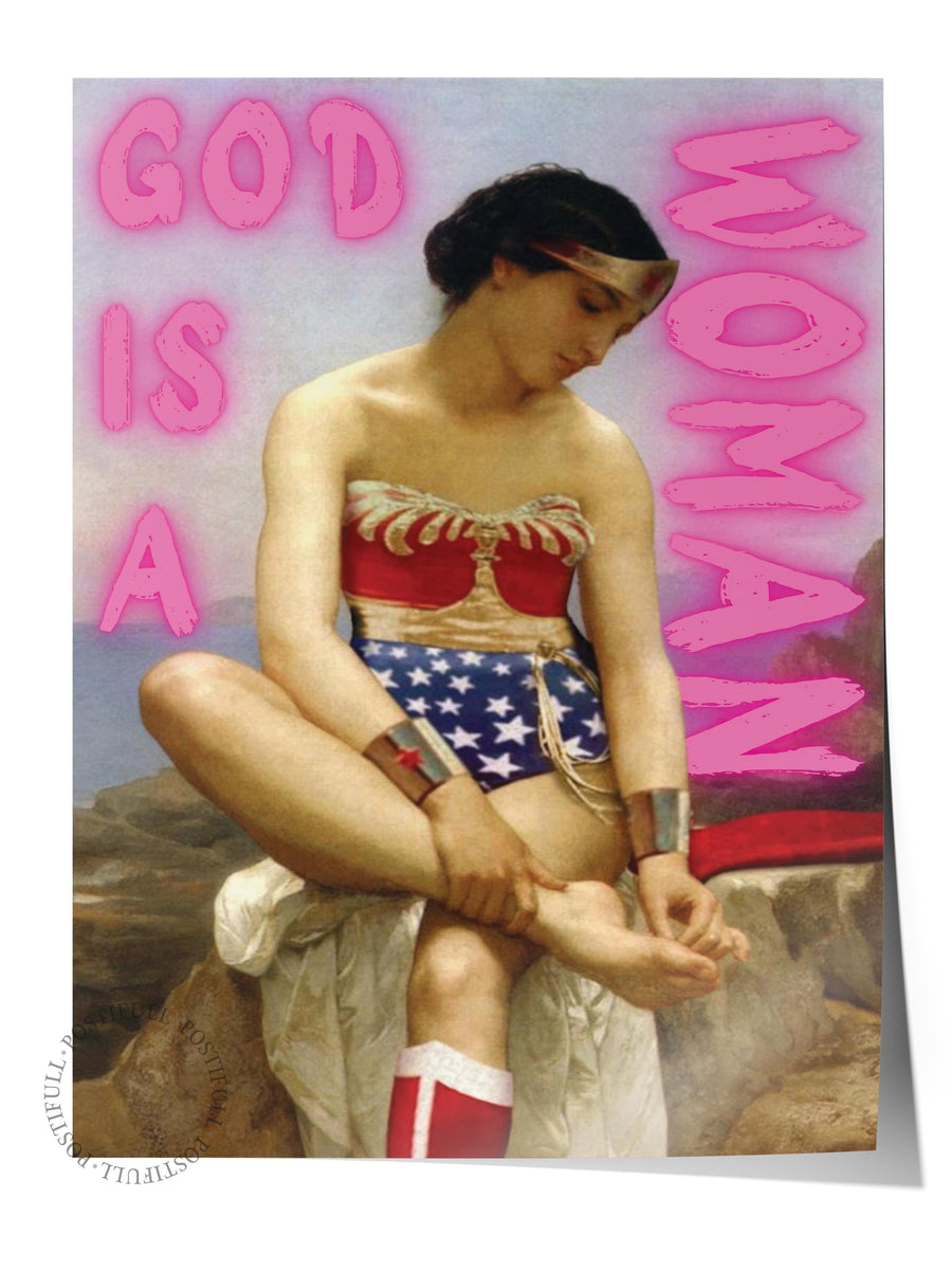 GOD IS A WOMAN Alternatif Sanat Çerçevesiz Poster