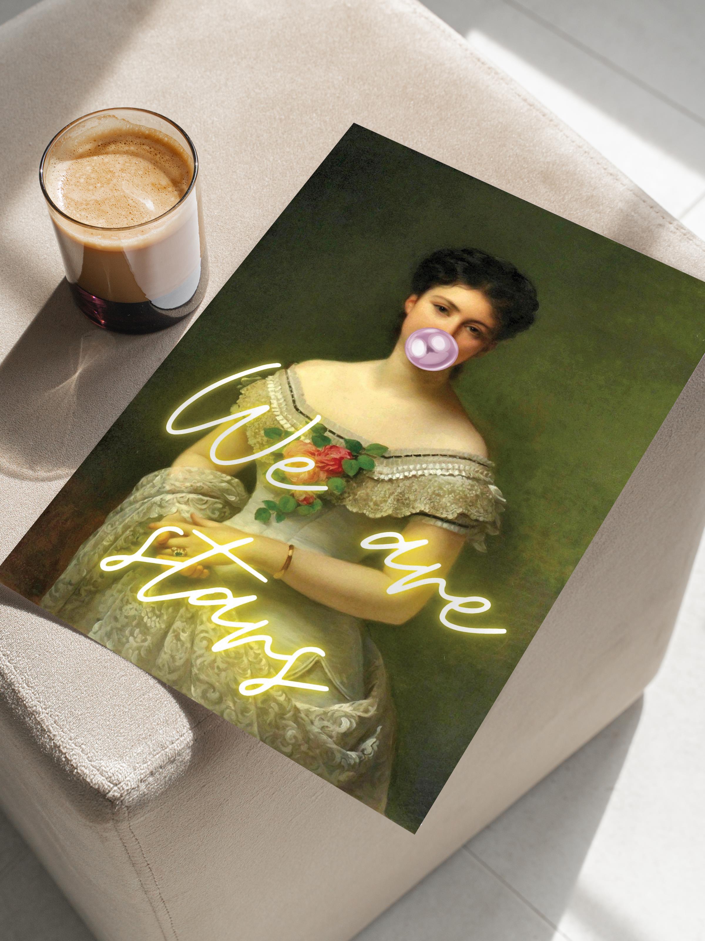 Alternatif Sanat Çerçevesiz Poster, Duvar Dekoru, Çerçevesiz Duvar Tablosu - Arşivsel Kalın Kağıt