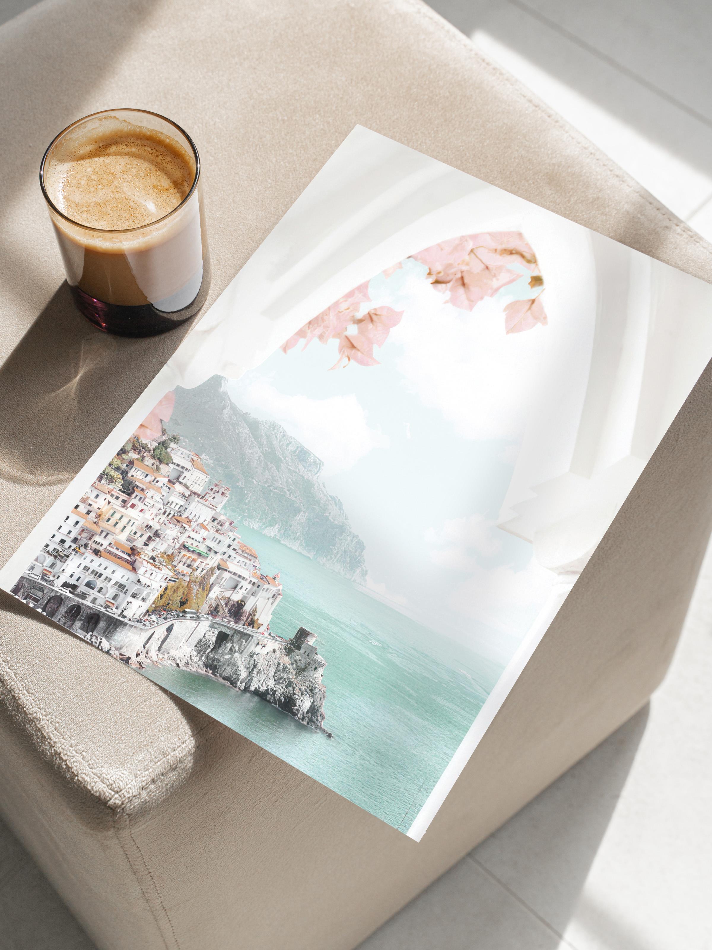Amalfi Arch Poster, Çerçevesiz Duvar Posteri, Dikey Duvar Tablosu Comfort Serisi NO:108448