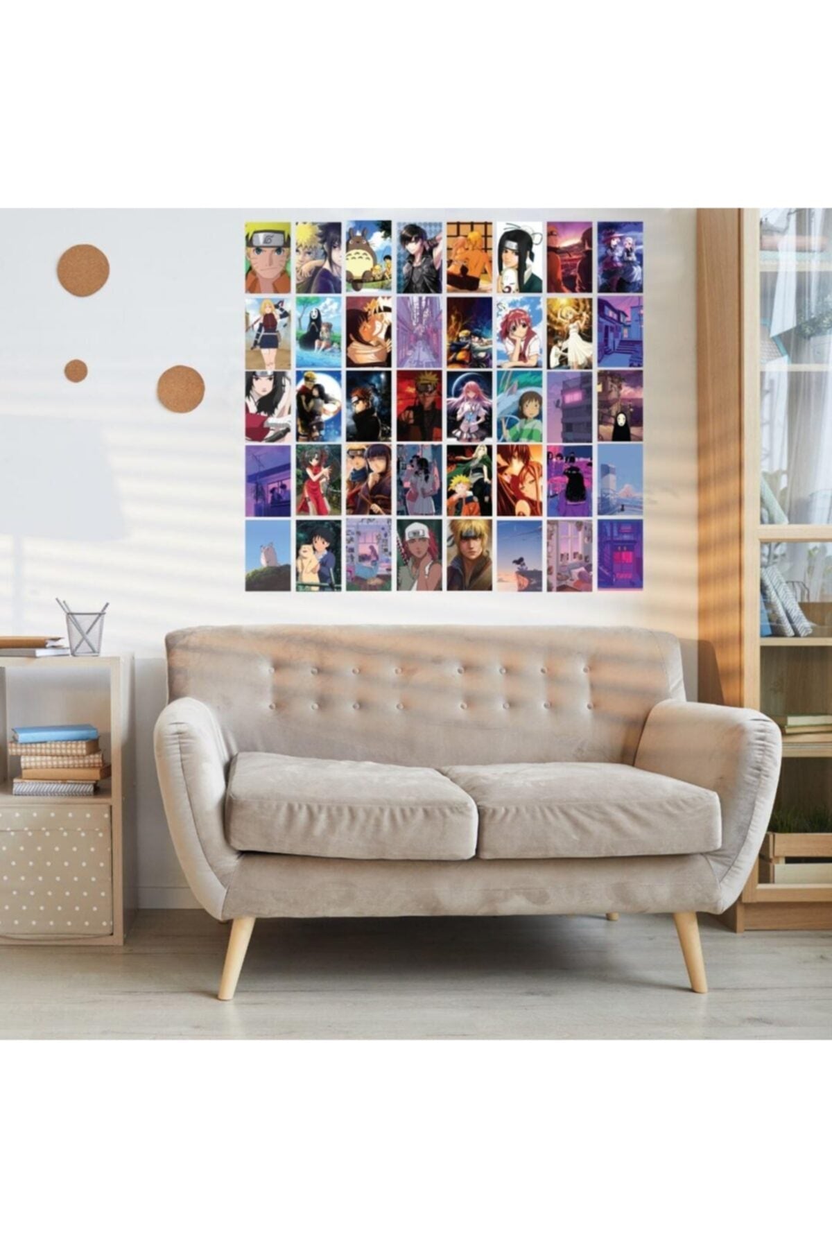 Anime Duvar Poster Seti - Arkası Yapışkanlı Manga Poster Kolaj Seti - 40 Adet - 10cm*15cm