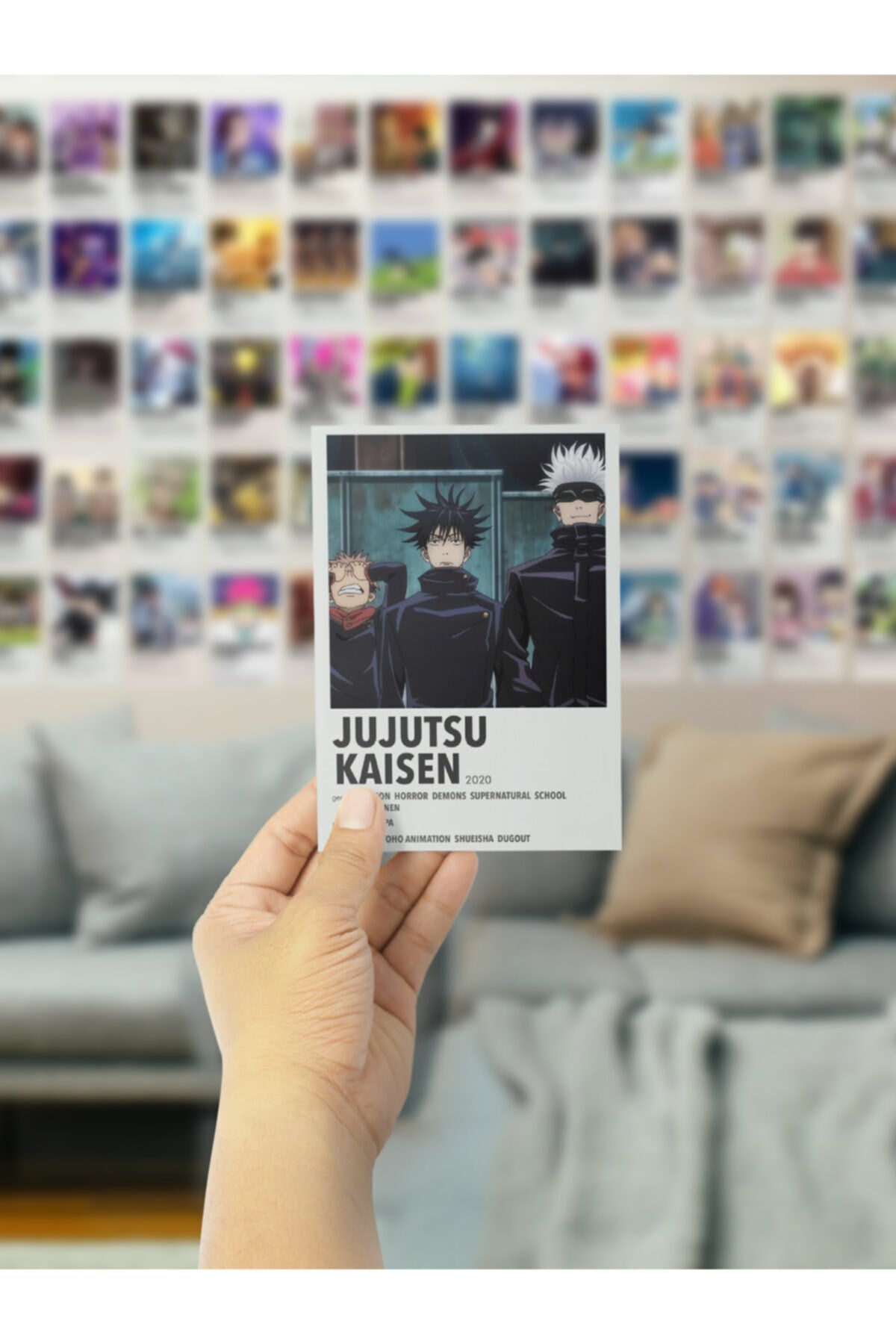 Anime Duvar Poster Seti - Manga Poster Kolaj Seti - 60 Adet - Arkası Yapışkanlı - Kutulu Set
