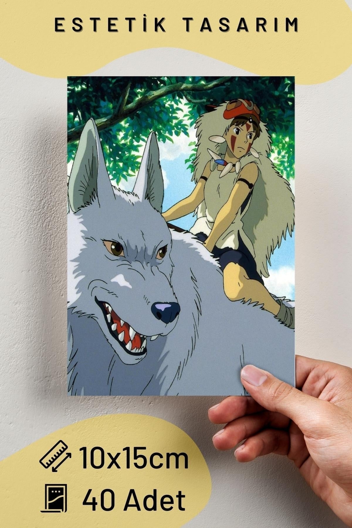 Anime Duvar Posteri Kolaj Seti - 40 Adet - Arkası Yapışkanlı Poster Seti - 10cm*15cm - Kutulu Set