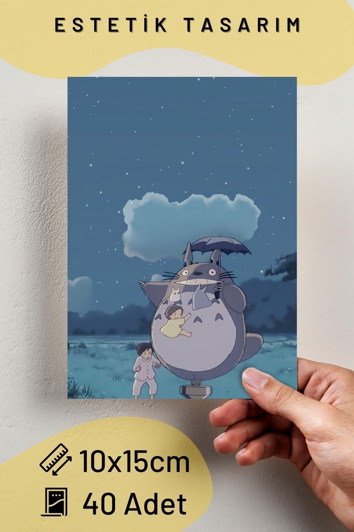 Anime Duvar Posteri Kolaj Seti - 40 Adet - Arkası Yapışkanlı Poster Seti - 10cm*15cm - Kutulu Set