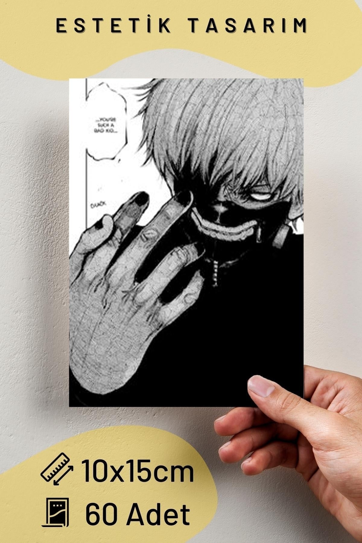 Anime Poster Seti - 2, Arkası Yapışkanlı 80 Adet Manga Poster Kolaj Seti, Anime Hediyelik