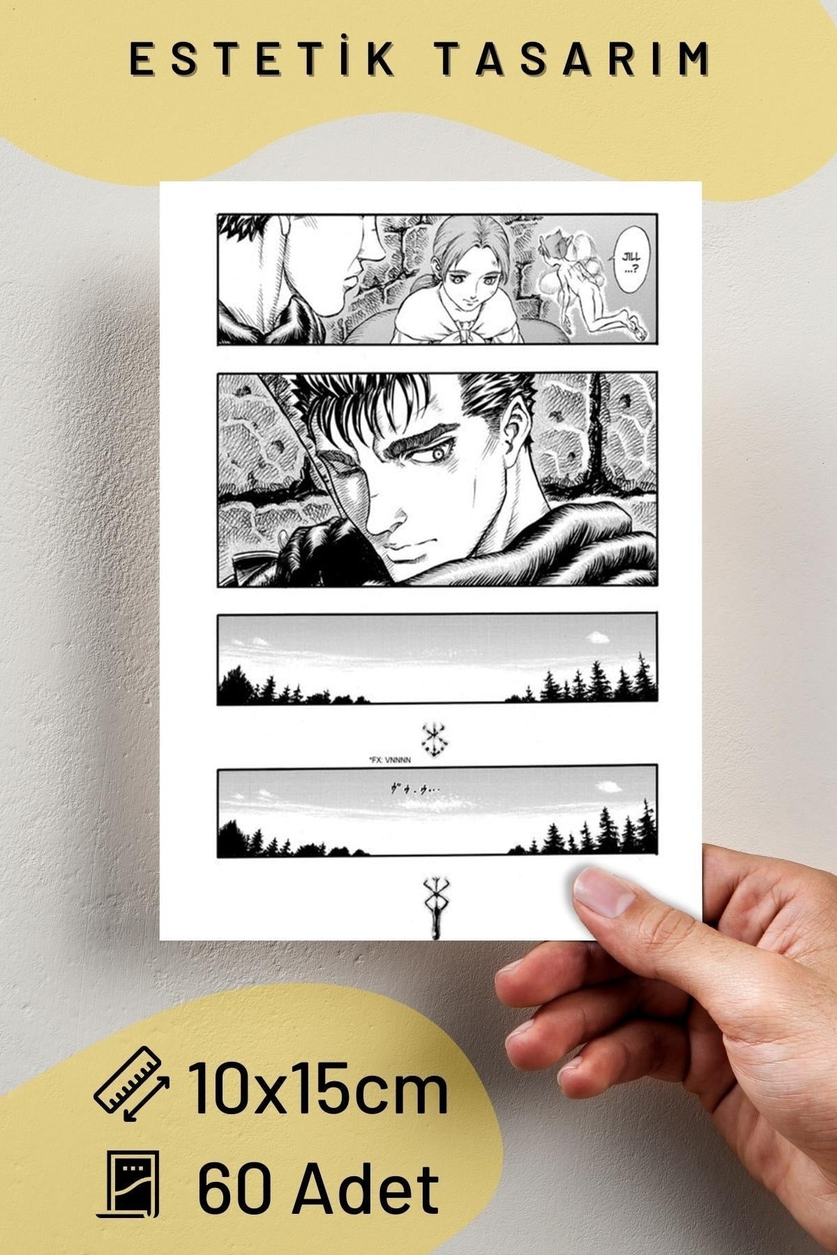 Anime Poster Seti - 1, Arkası Yapışkanlı 80 Adet Manga Poster Kolaj Seti, Anime Hediyelik